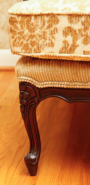 Louis XV Style Fauteuil Armchair with Matching Pillow