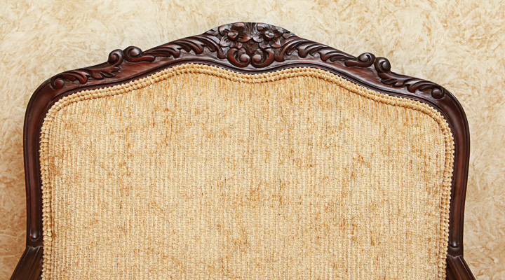 Louis XV Style Fauteuil Armchair with Matching Pillow