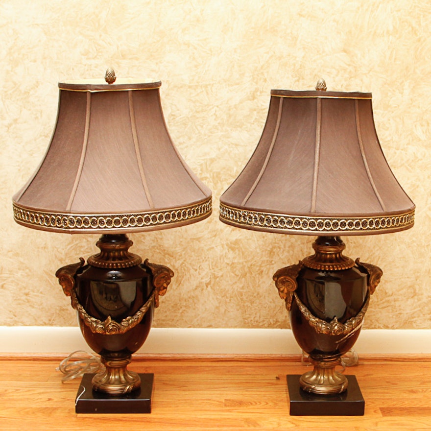 Ornate Urn Shaped Table Lamps
