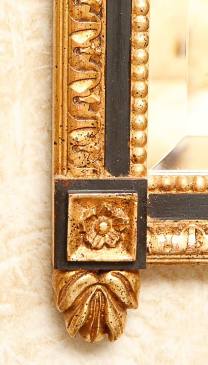 Neoclassical Style Gold Tone Wall Mirror
