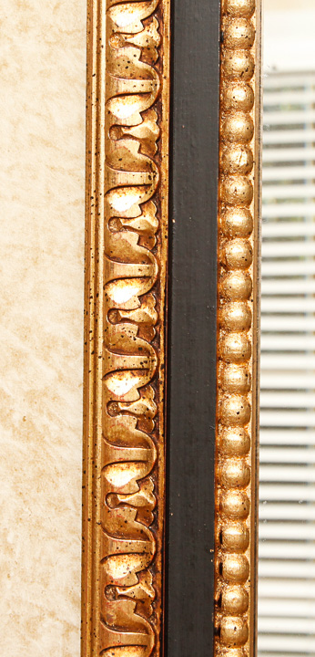 Neoclassical Style Gold Tone Wall Mirror