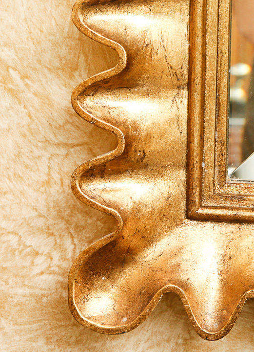 Gold Tone Wall Mirror