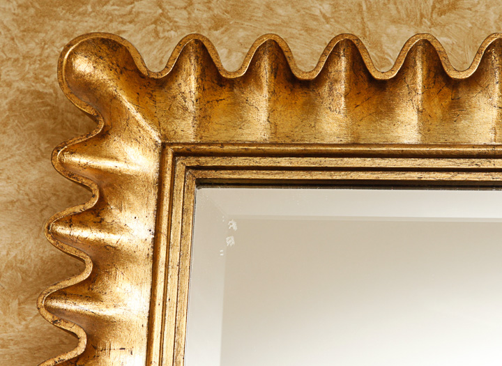 Gold Tone Wall Mirror