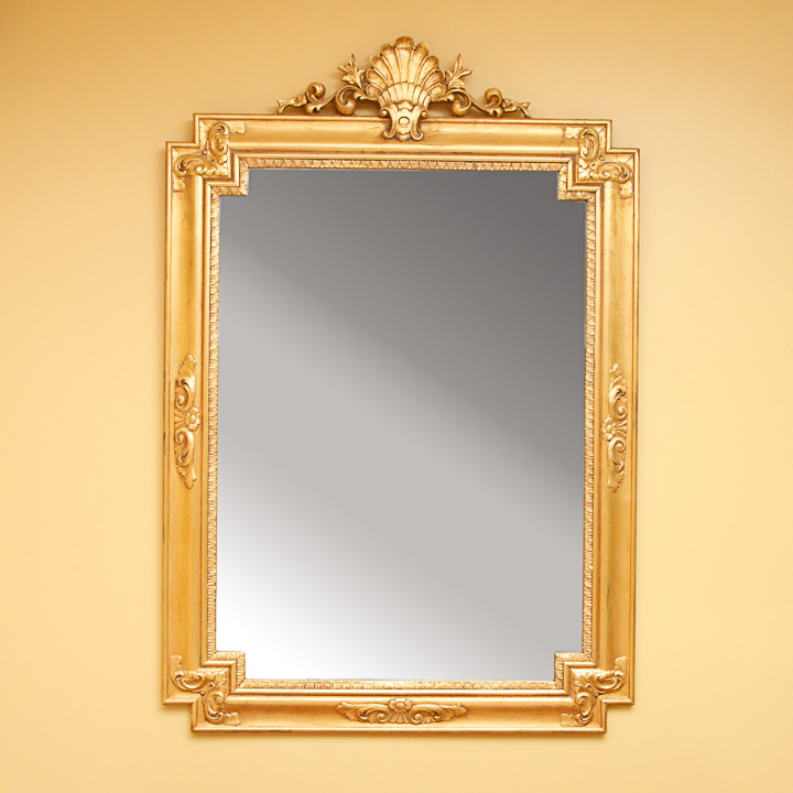 Ornate Gold Tone Wall Mirror