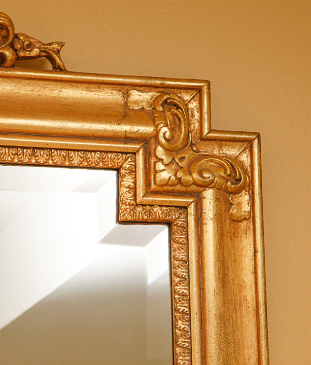 Ornate Gold Tone Wall Mirror
