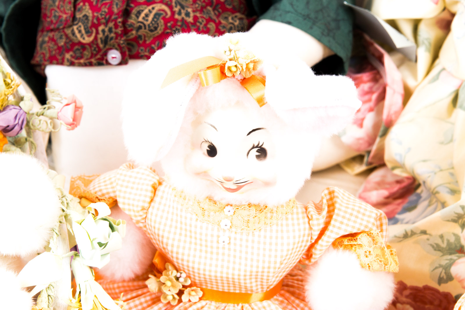 Vintage Rabbit Themed Dolls and Home Decor