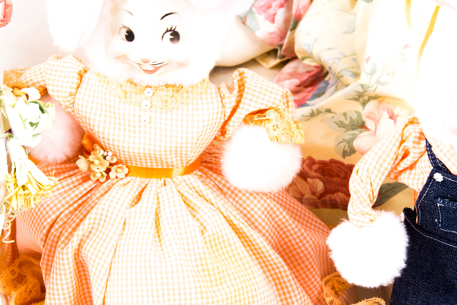 Vintage Rabbit Themed Dolls and Home Decor