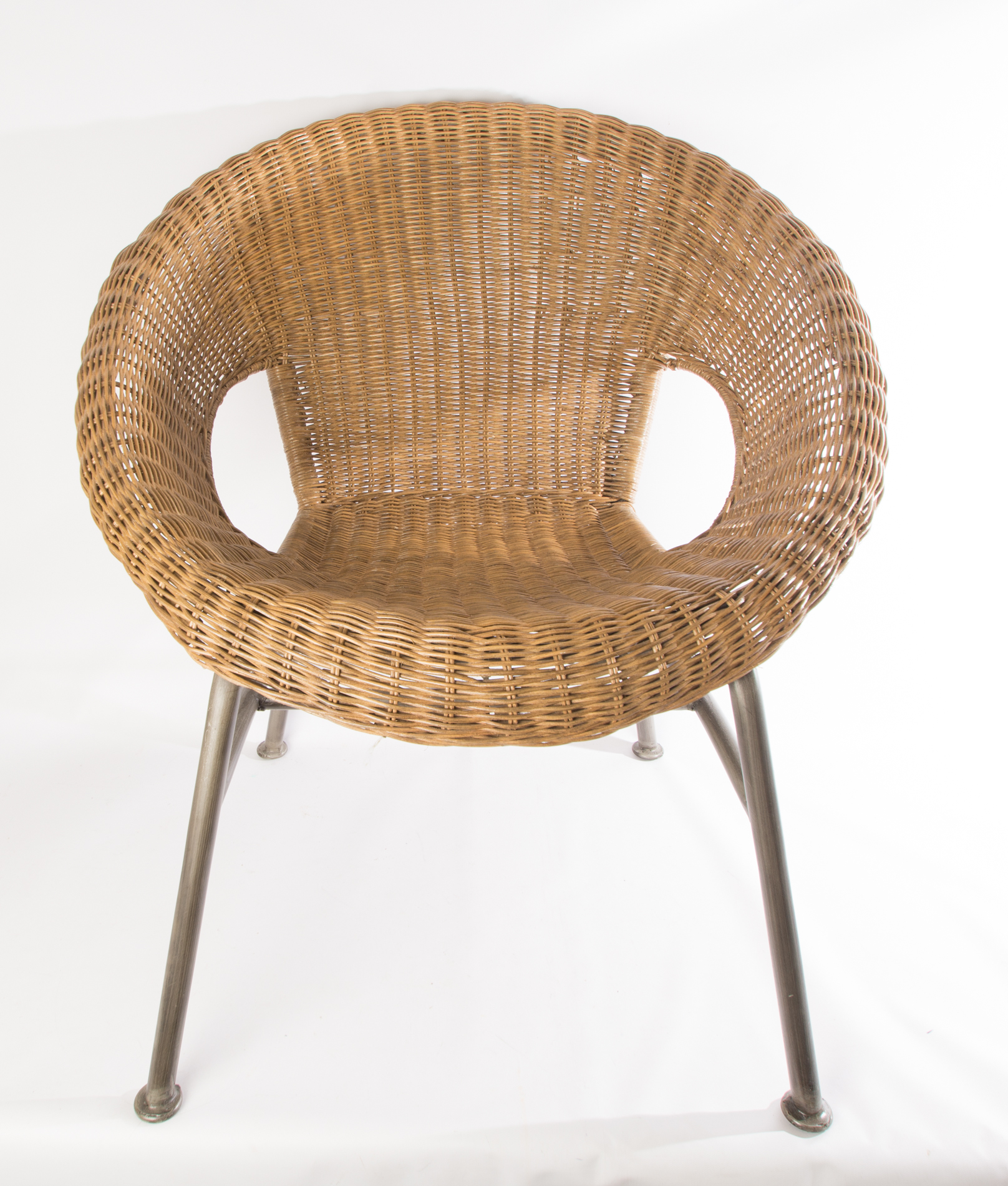 Pair of Modern Style Wicker Lounge Chairs