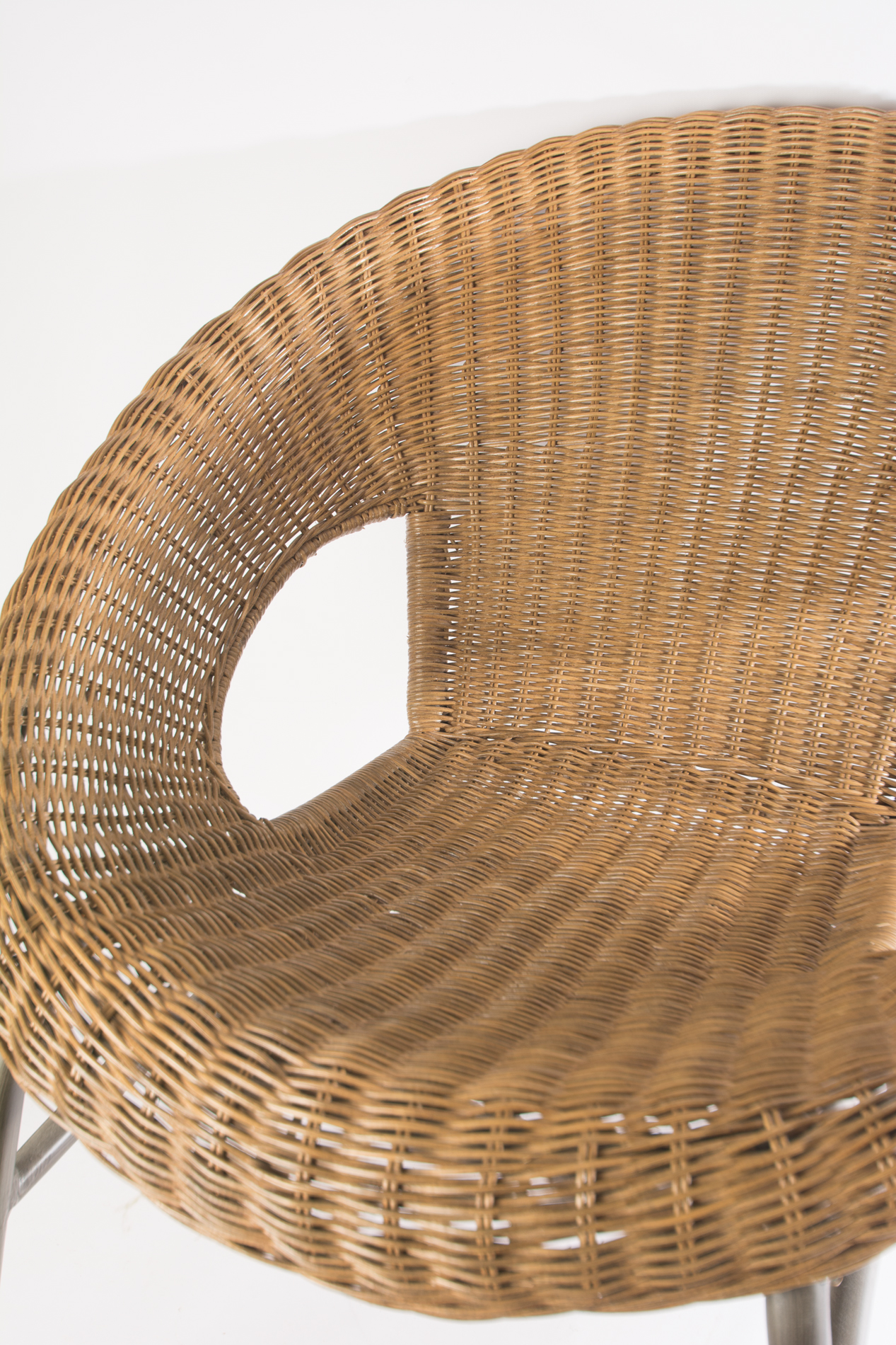 Pair of Modern Style Wicker Lounge Chairs