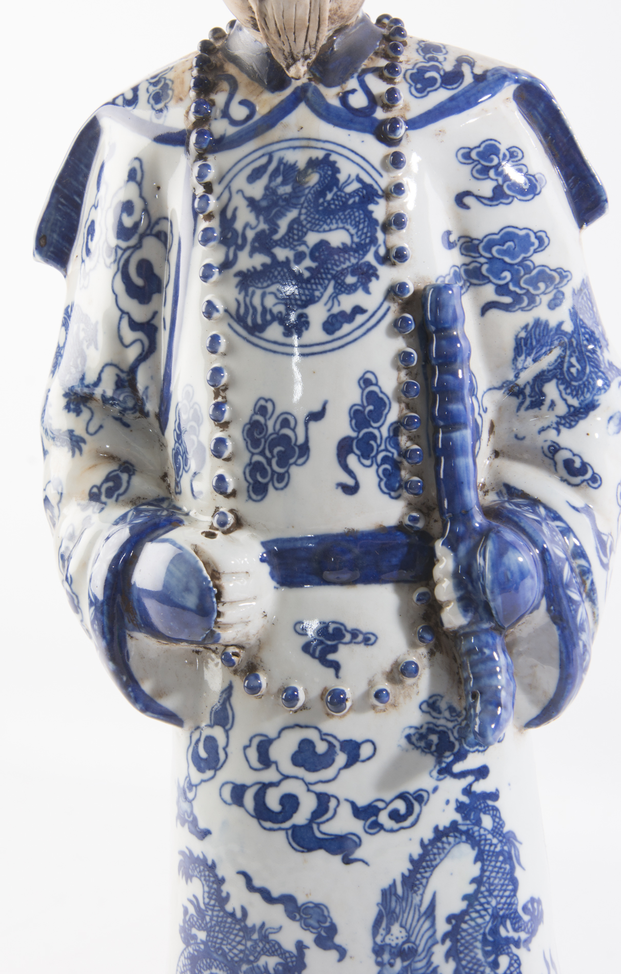 Vintage Chinese Emperor Statue