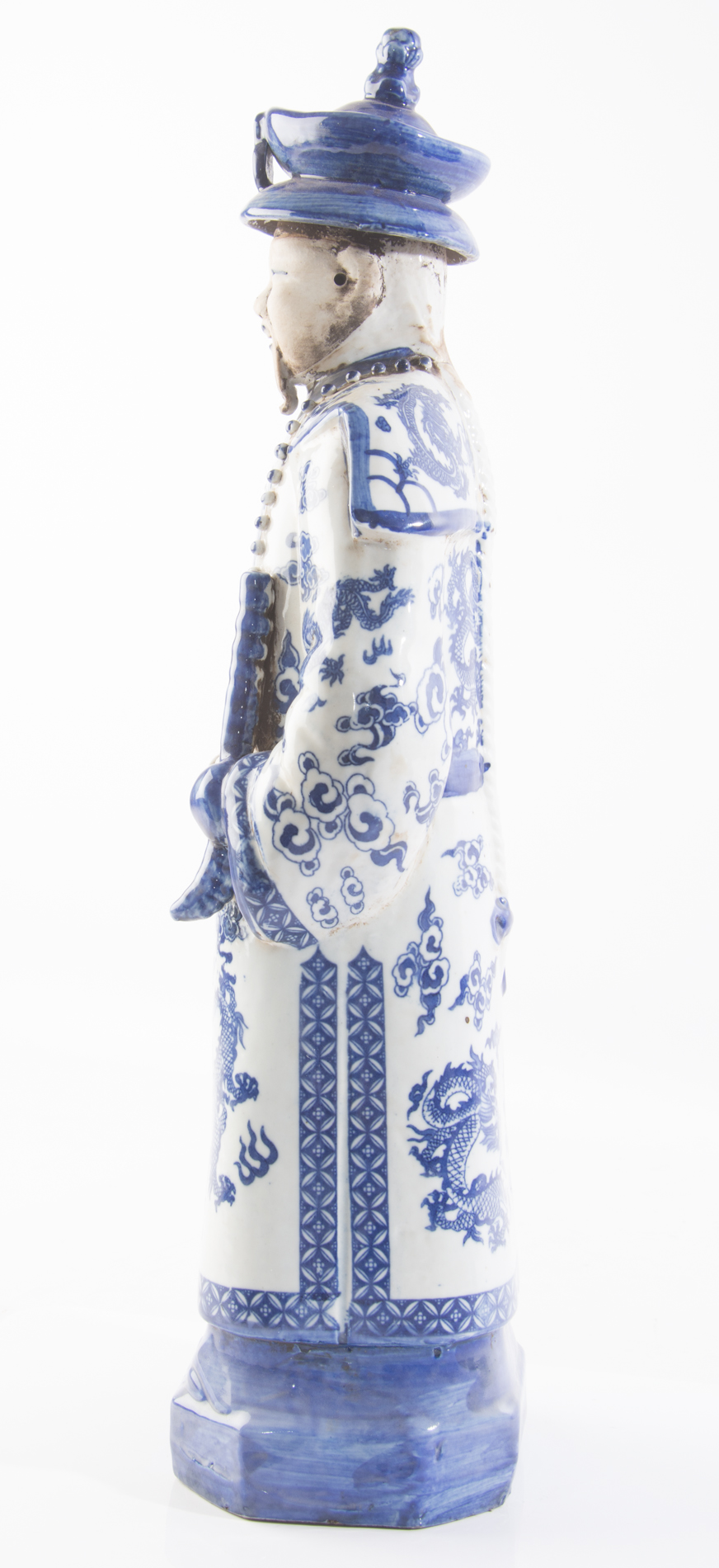 Vintage Chinese Emperor Statue