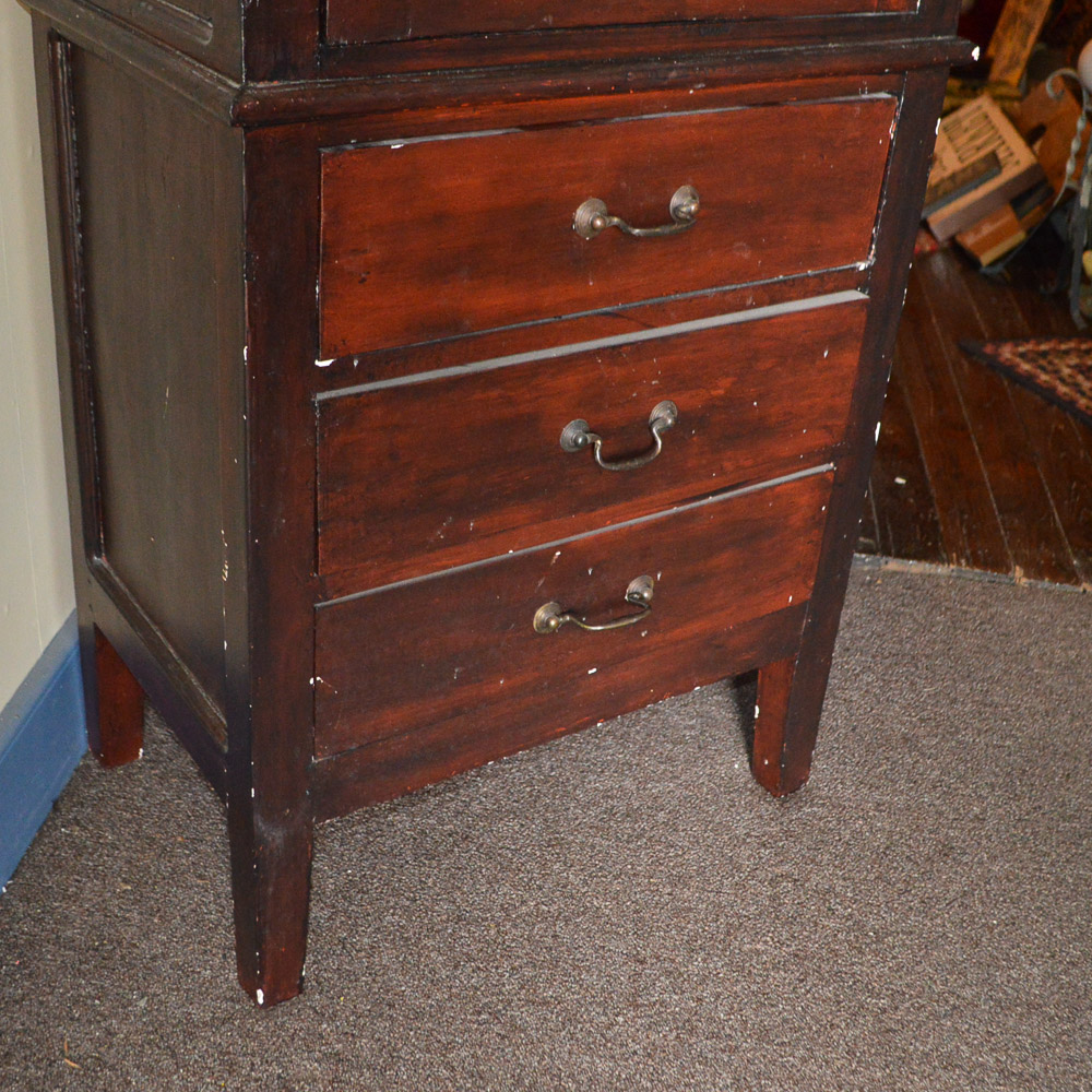 Antique Glass Front Cabinet
