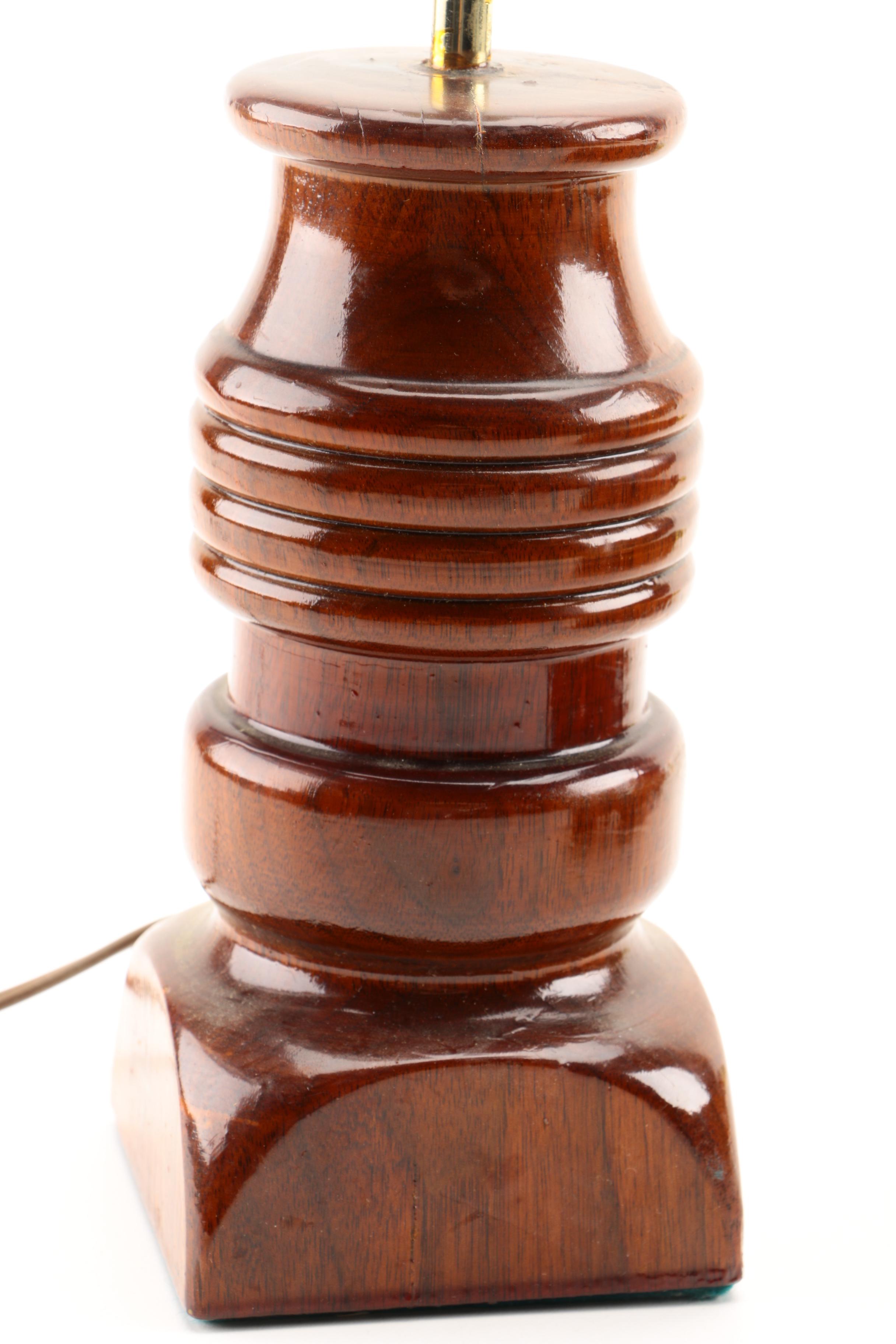 Modern Cherry Wood Table Lamps