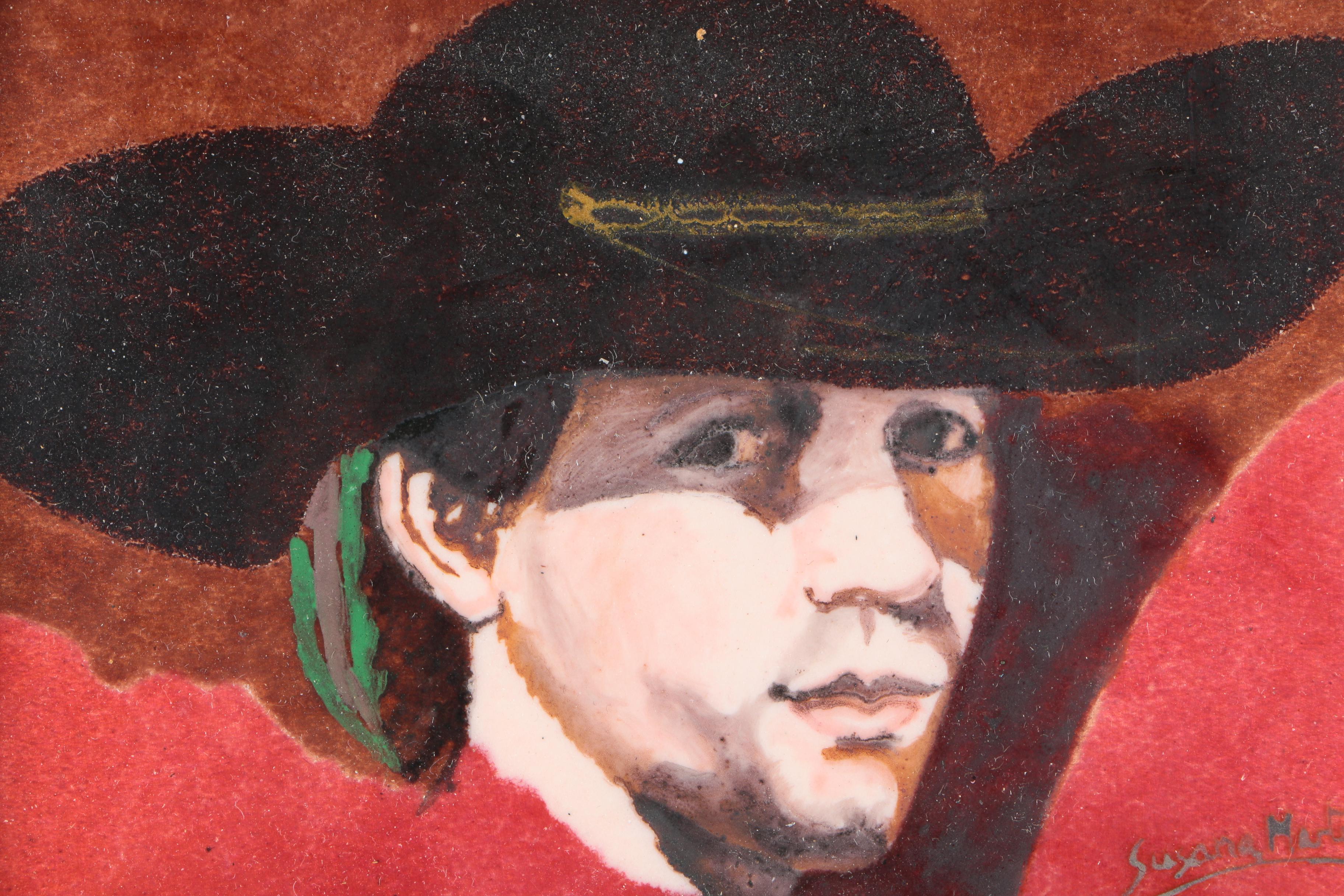 Susanna Martin Enamel After Goya Self-Portrait