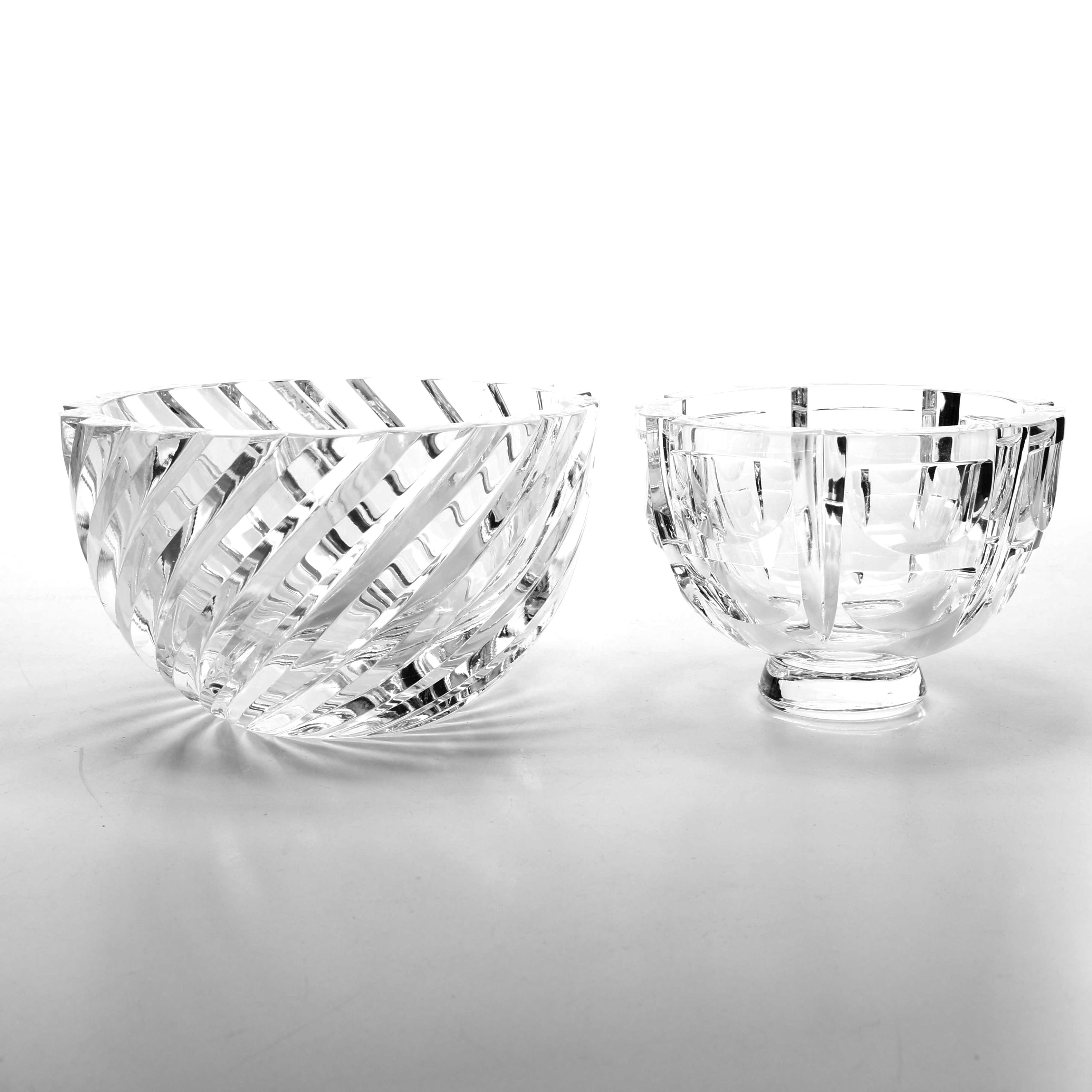 Pair of Orrefors Crystal Bowls