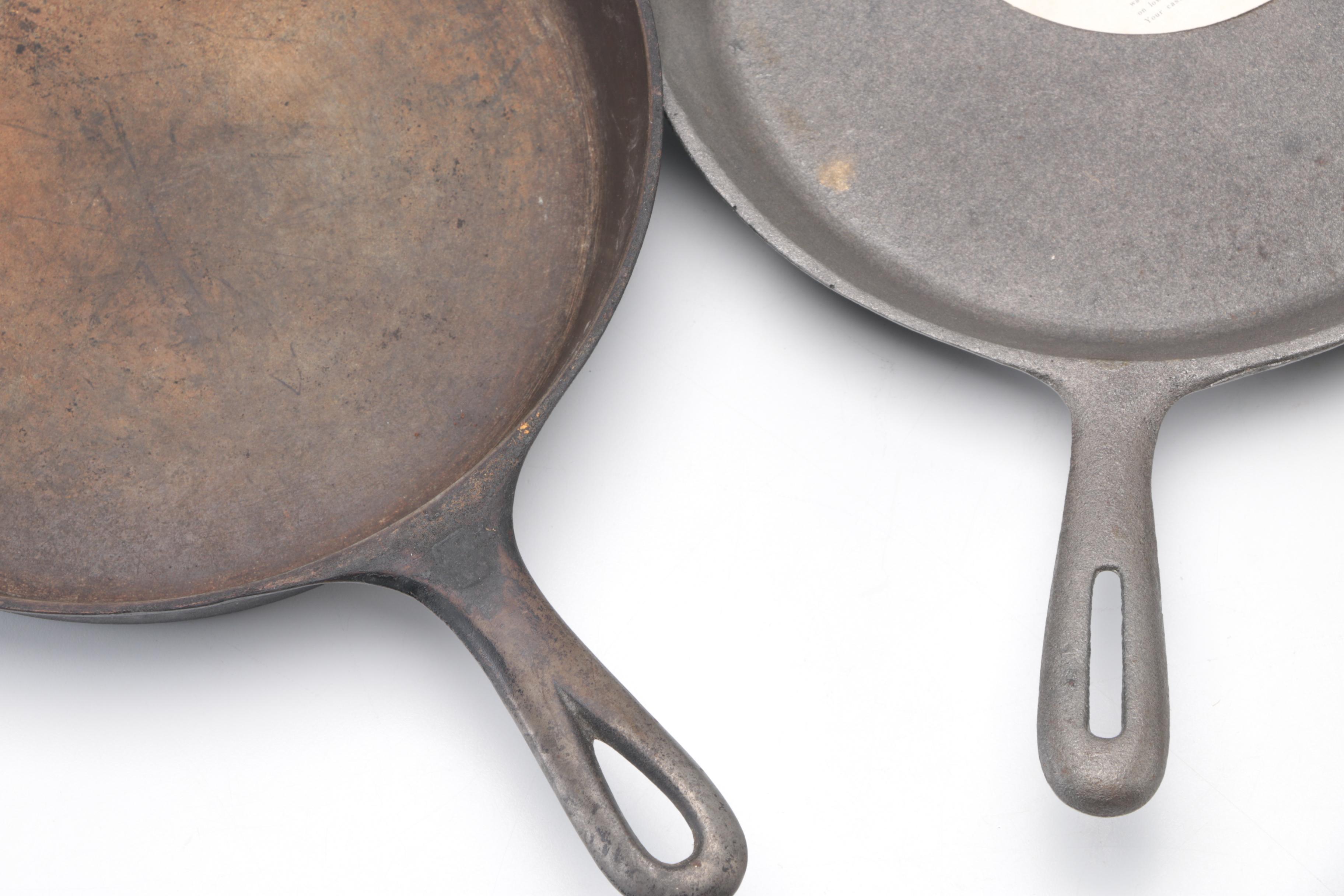 Three Cast Iron Skillets Including Griswold