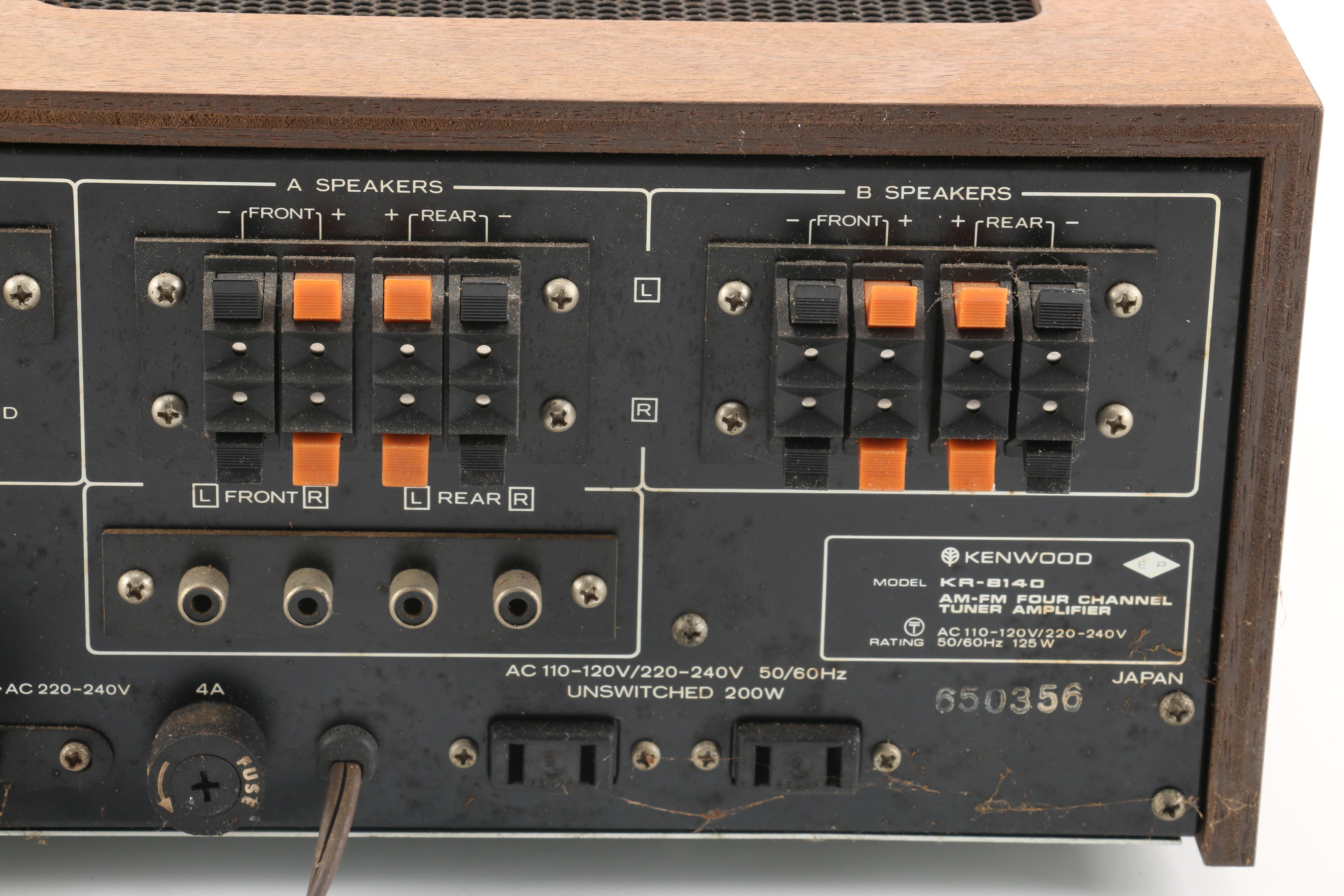 Kenwood AM/FM Four-Channel Tuner Amplifier