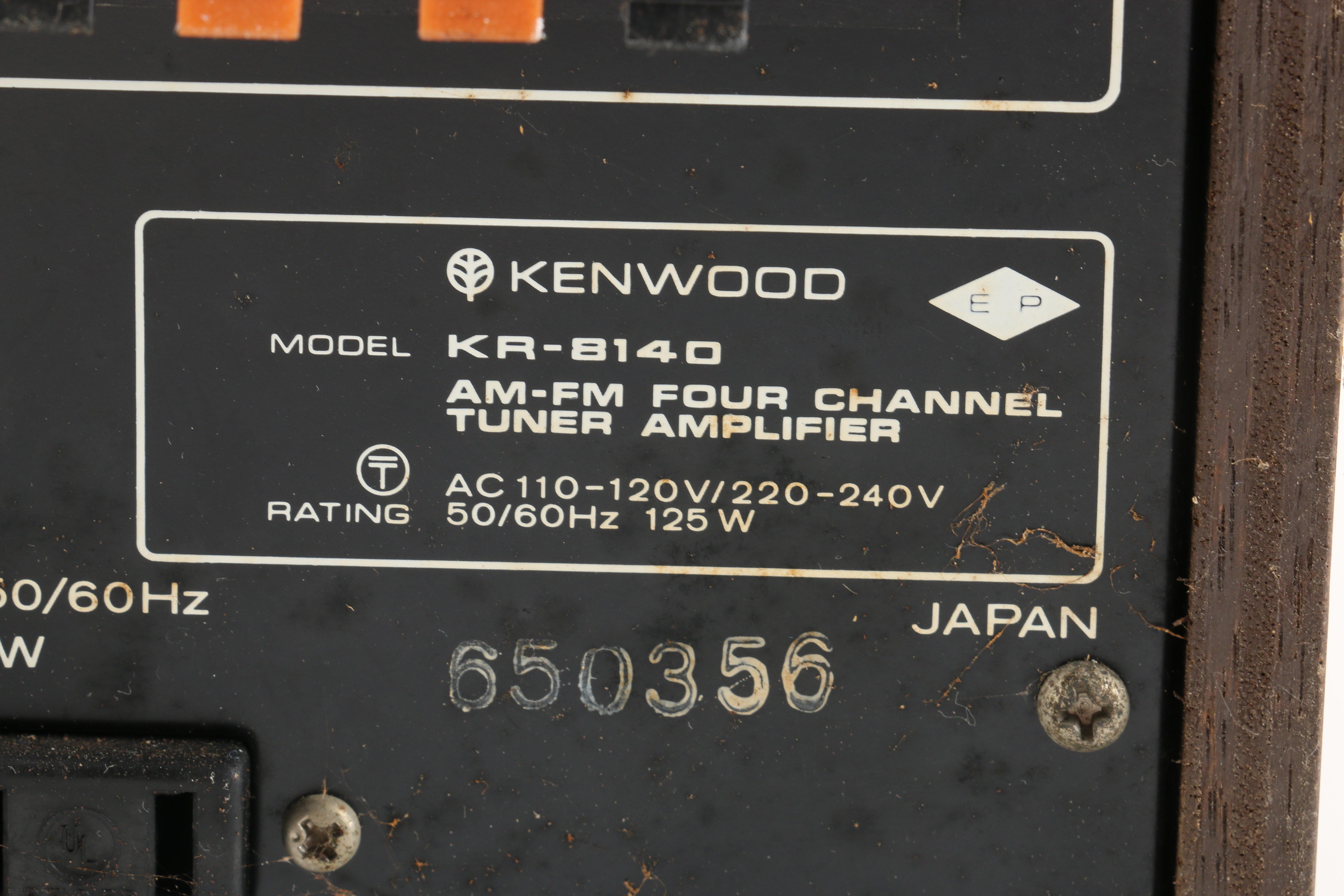 Kenwood AM/FM Four-Channel Tuner Amplifier