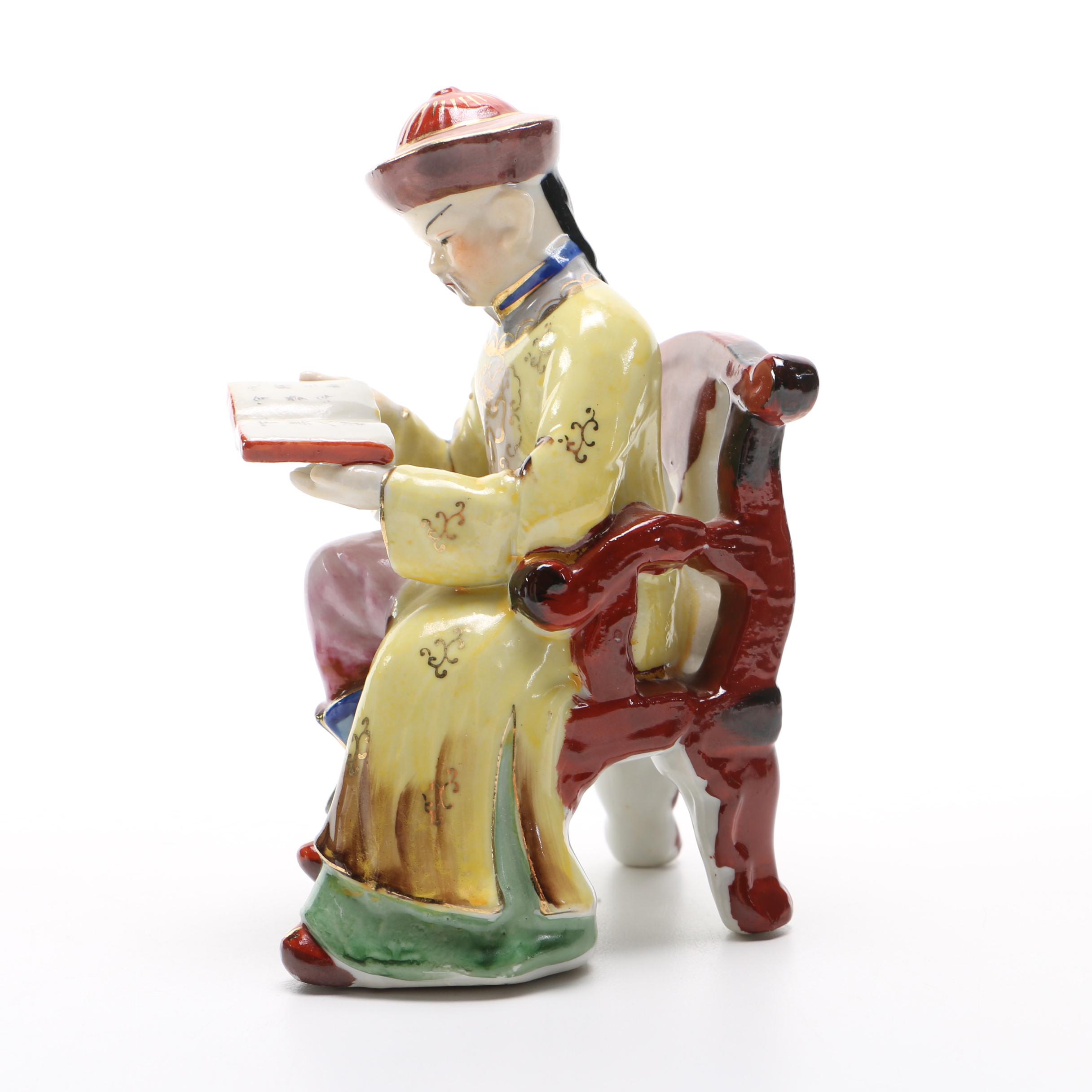 Japanese Music Box and Figurine