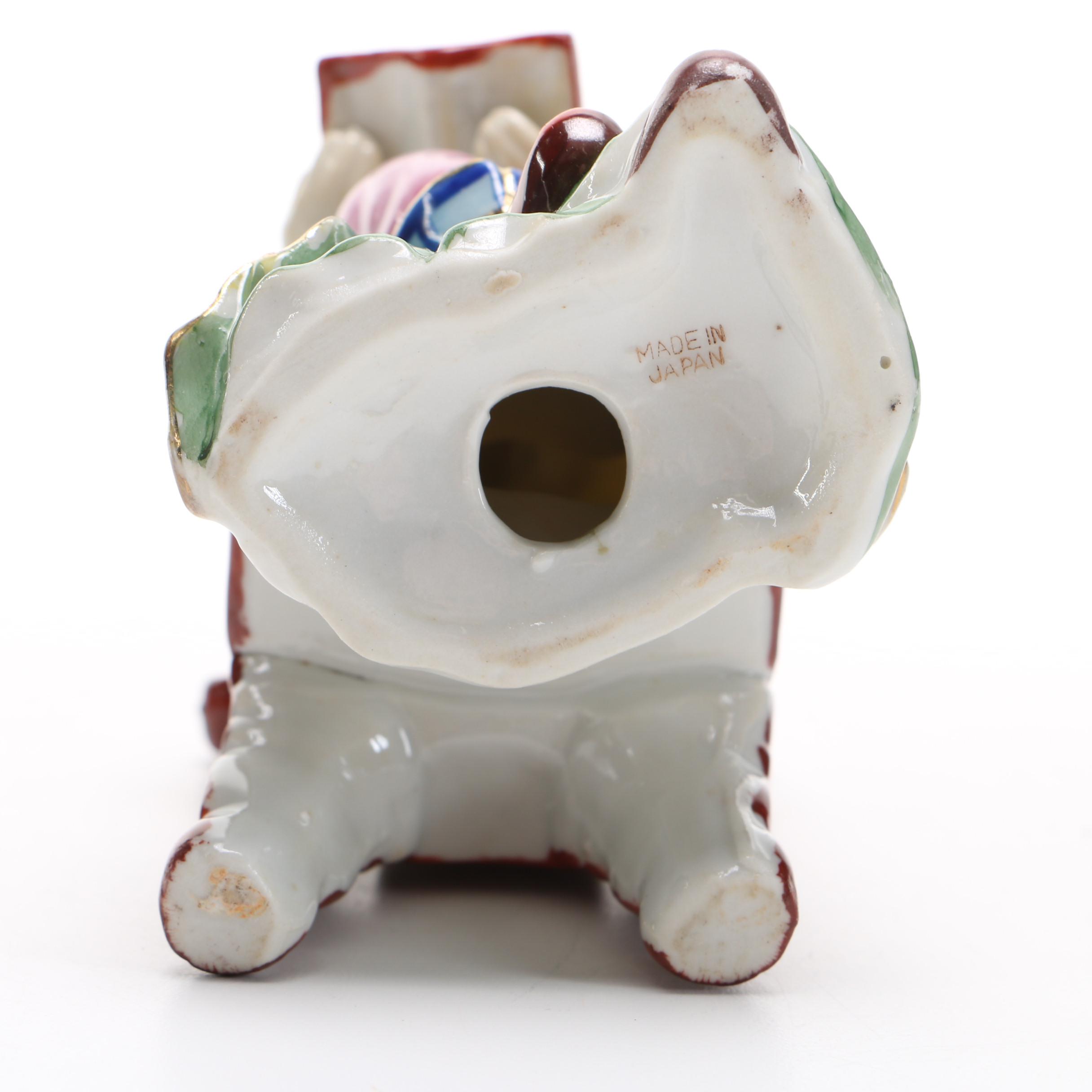 Japanese Music Box and Figurine