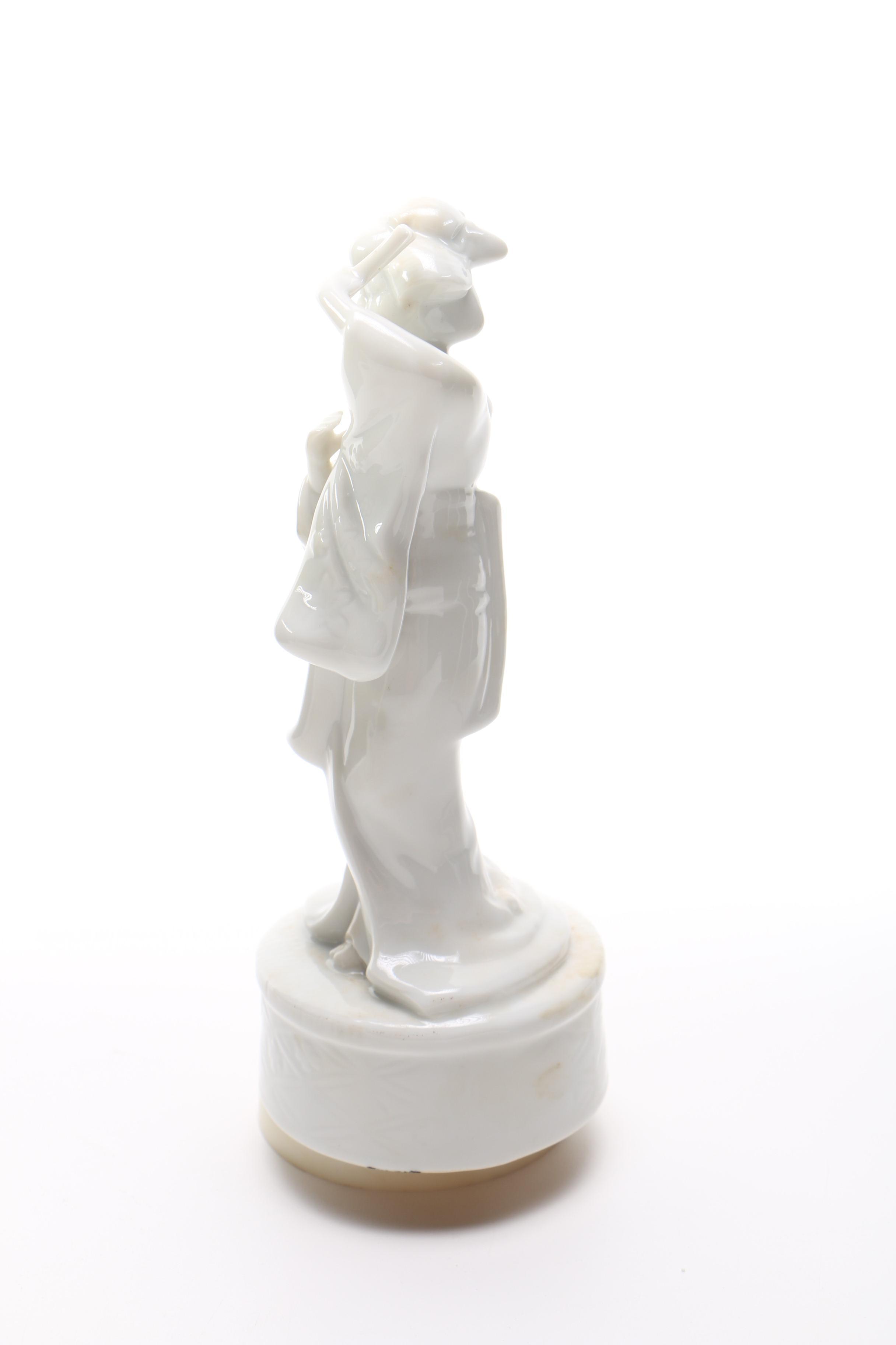 Japanese Music Box and Figurine