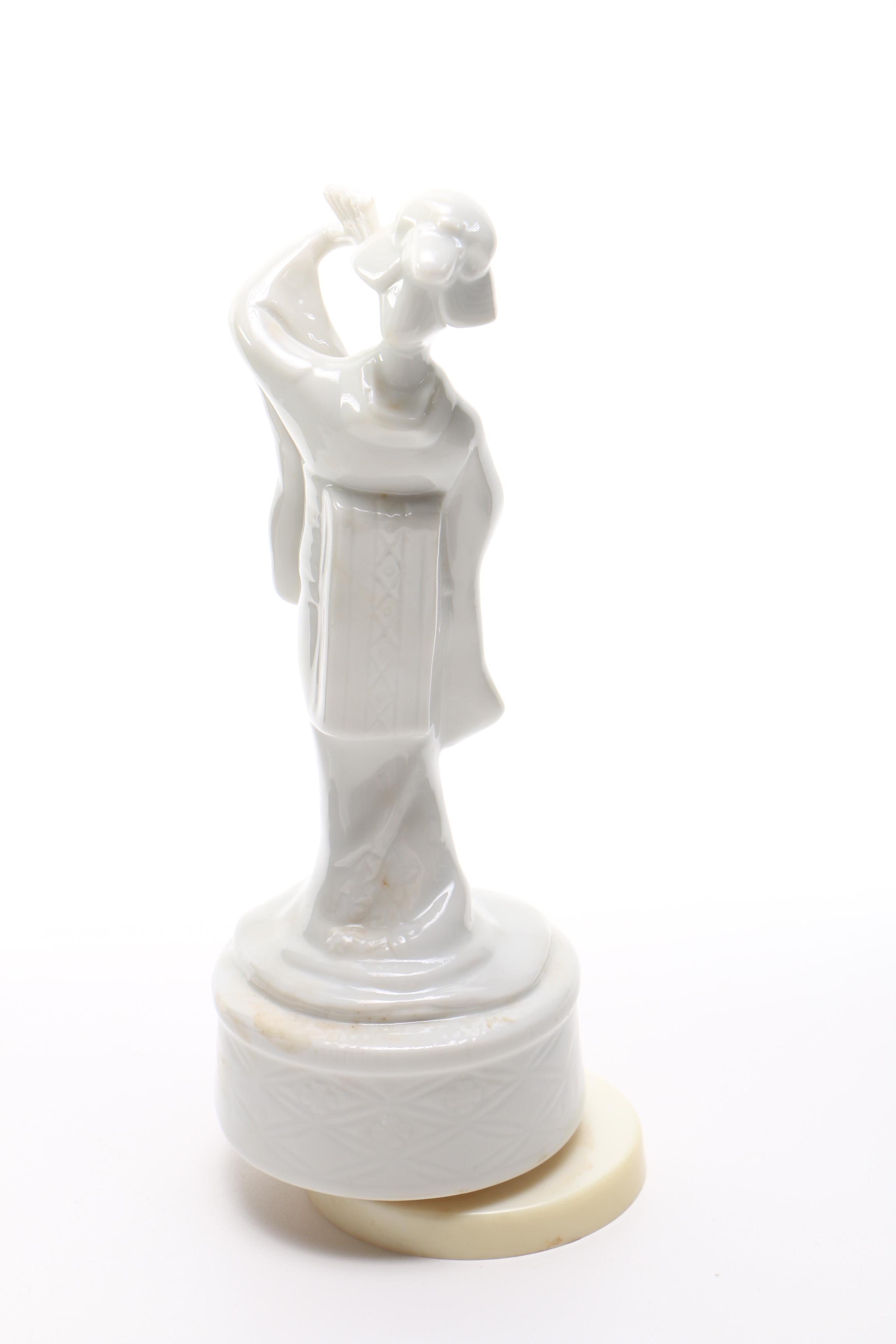 Japanese Music Box and Figurine