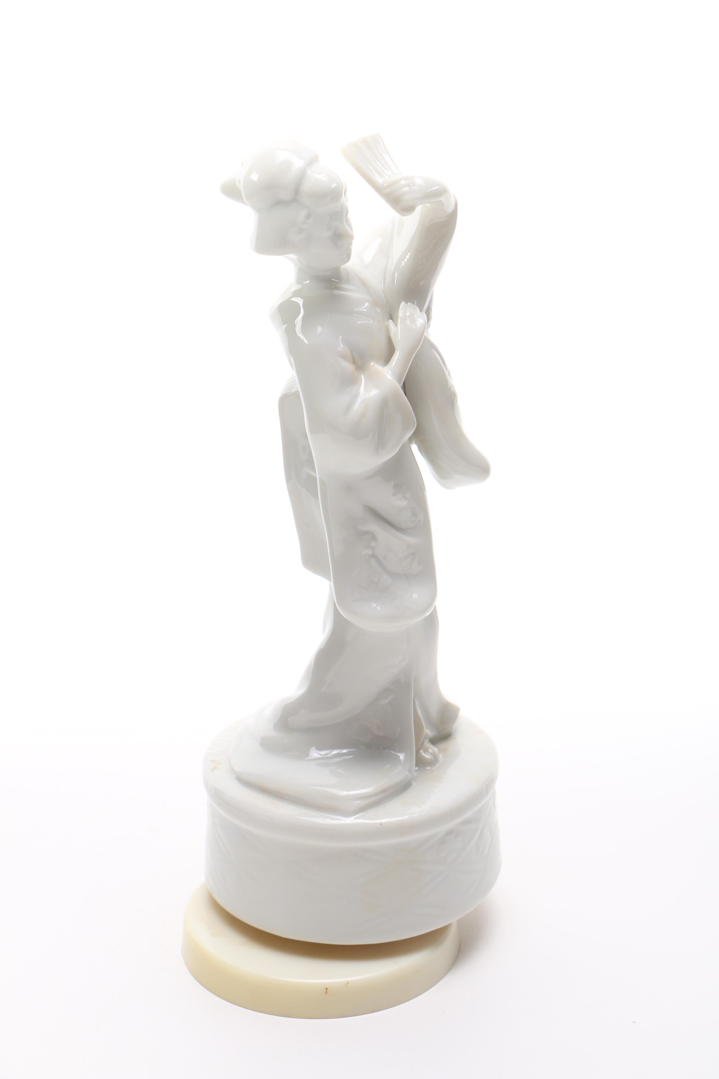 Japanese Music Box and Figurine