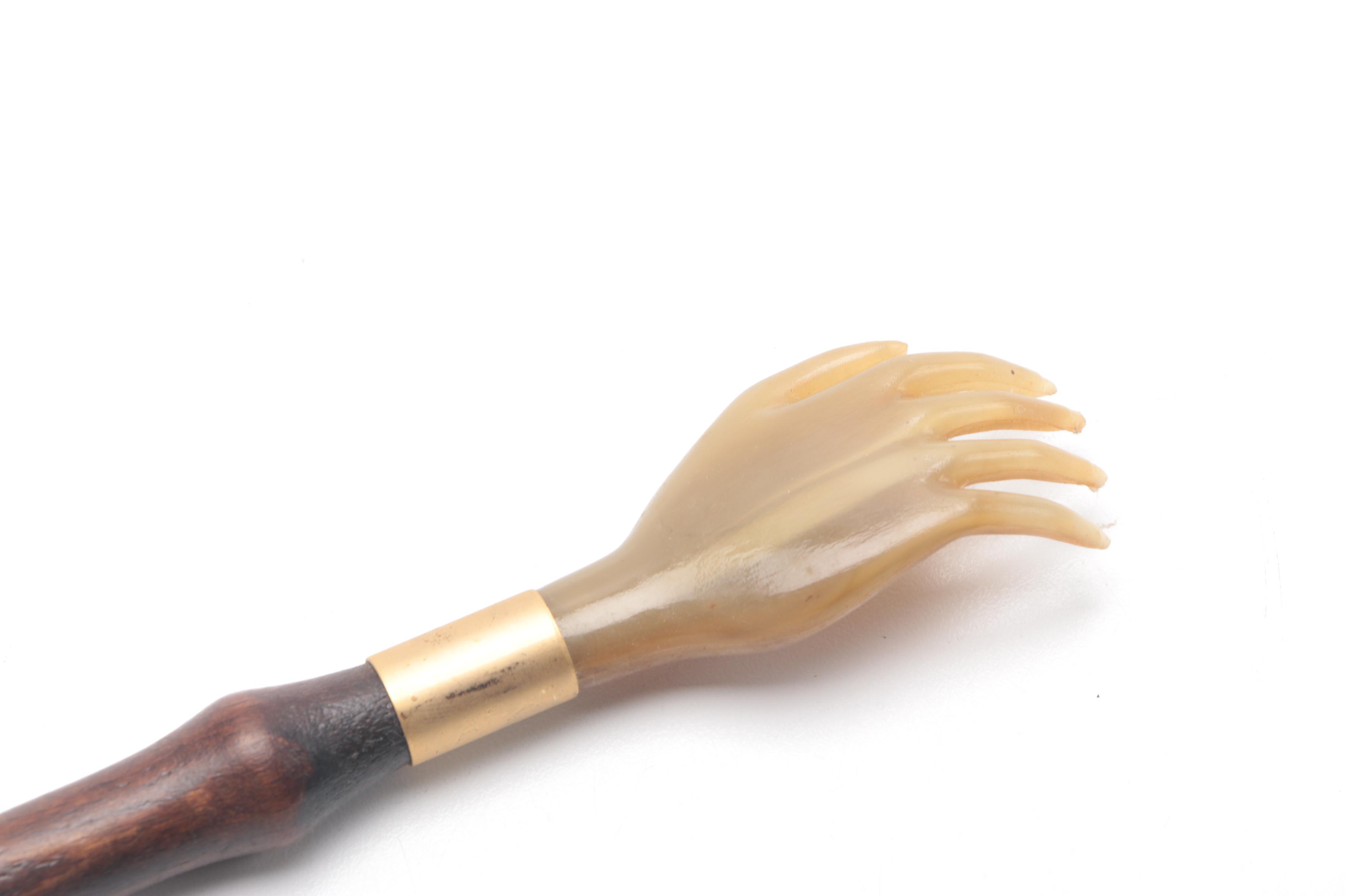 Asian Inspired Carved Wood Vase and Shoe Horn/Back Scratcher