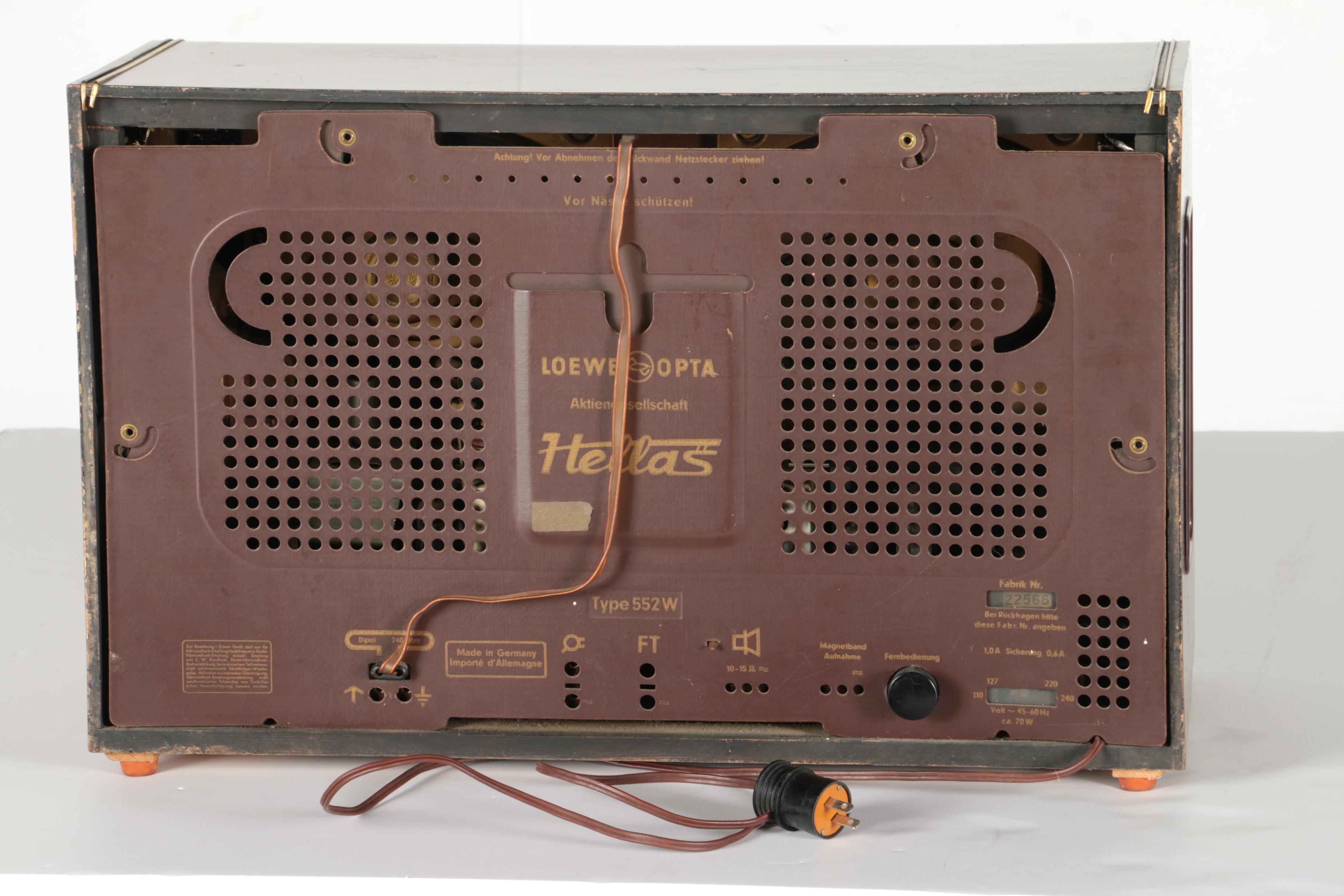 Loewe Opta Hellas Tube Radio