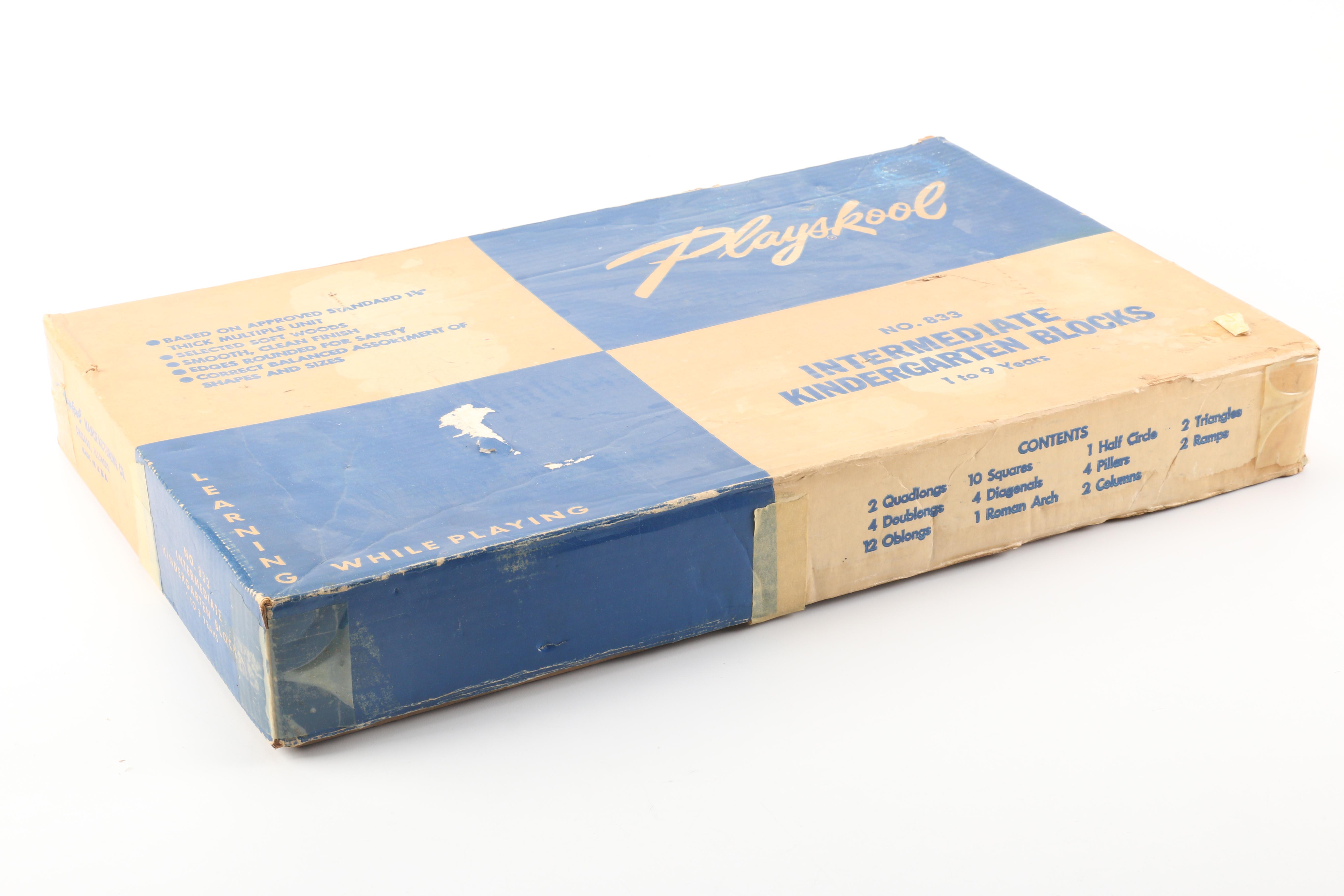 1950s Playskool Intermediate Kindergarten Blocks