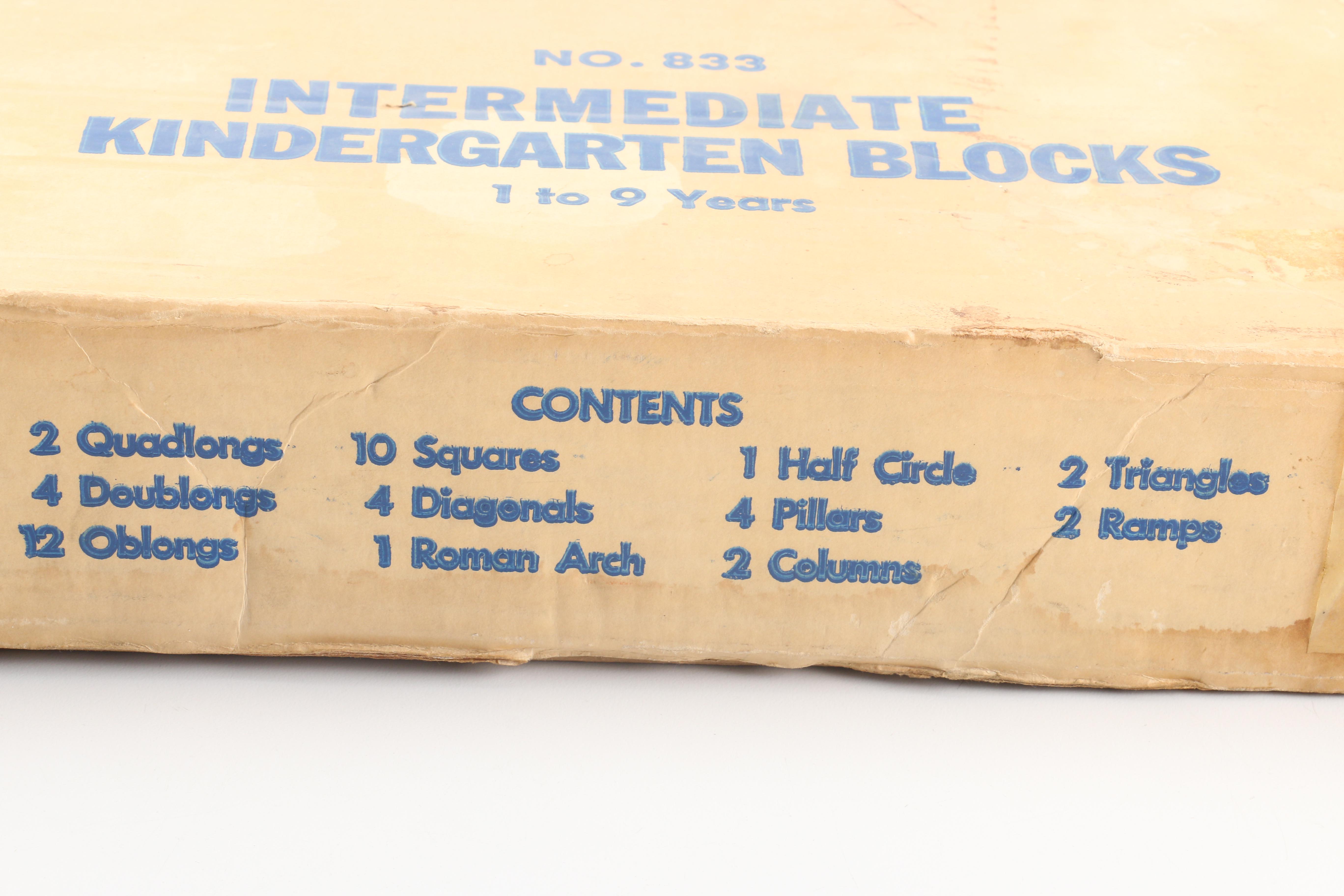 1950s Playskool Intermediate Kindergarten Blocks