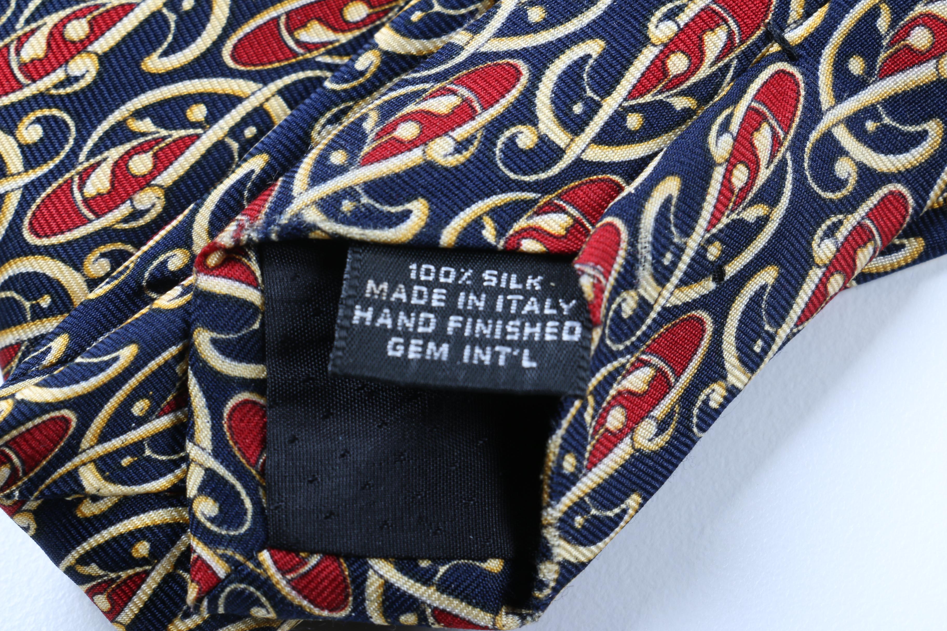 Designer Silk Neckties Including Valentino