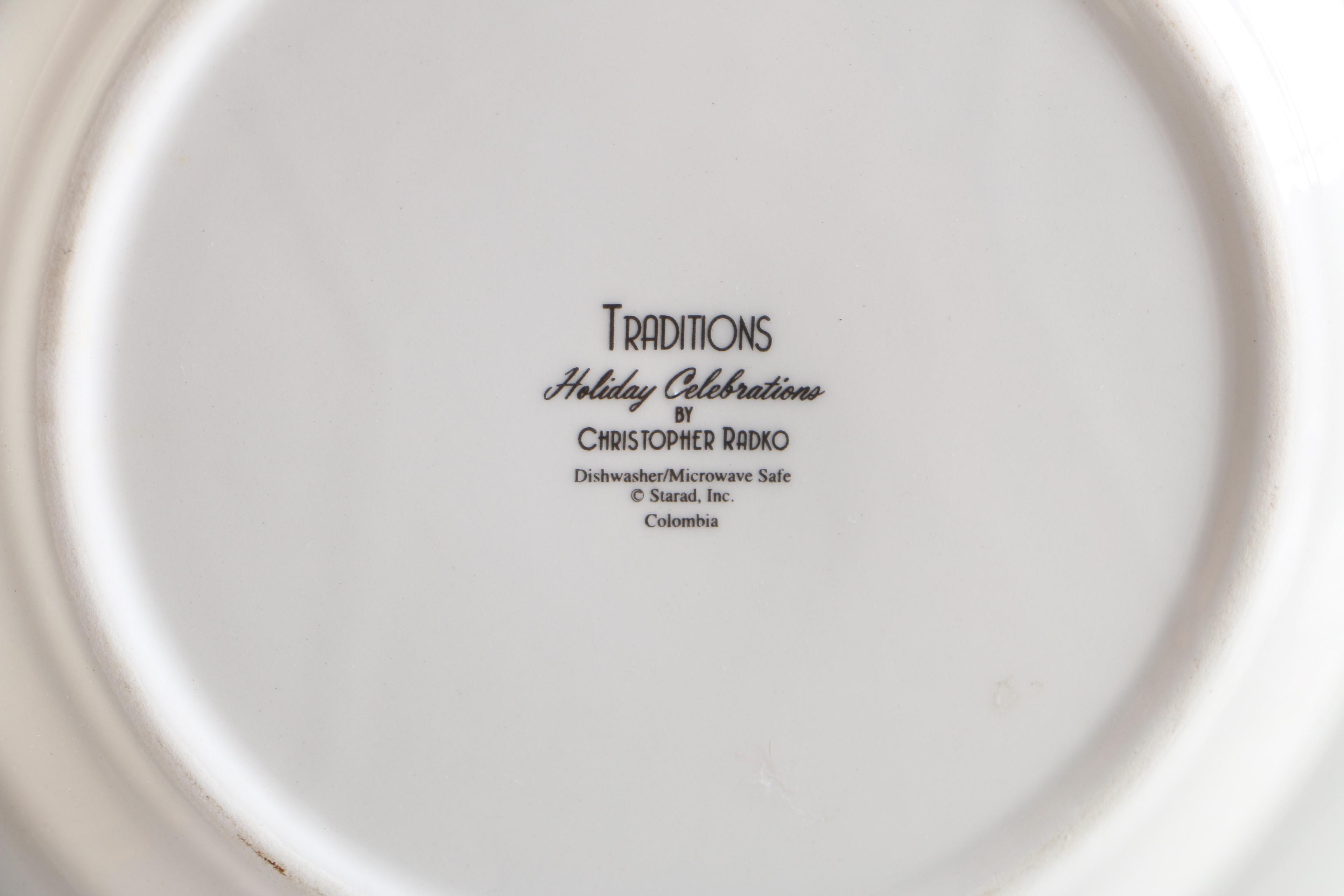 Christmas Plates and Lazy Susan