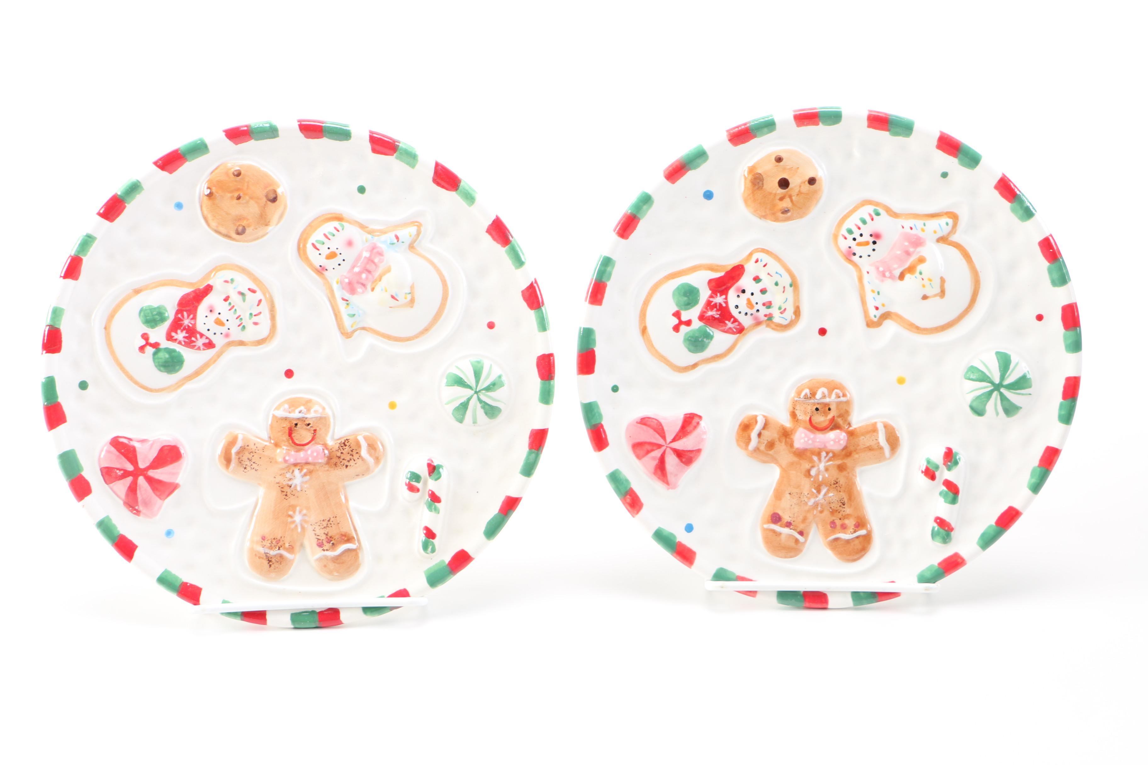 Christmas Plates and Lazy Susan