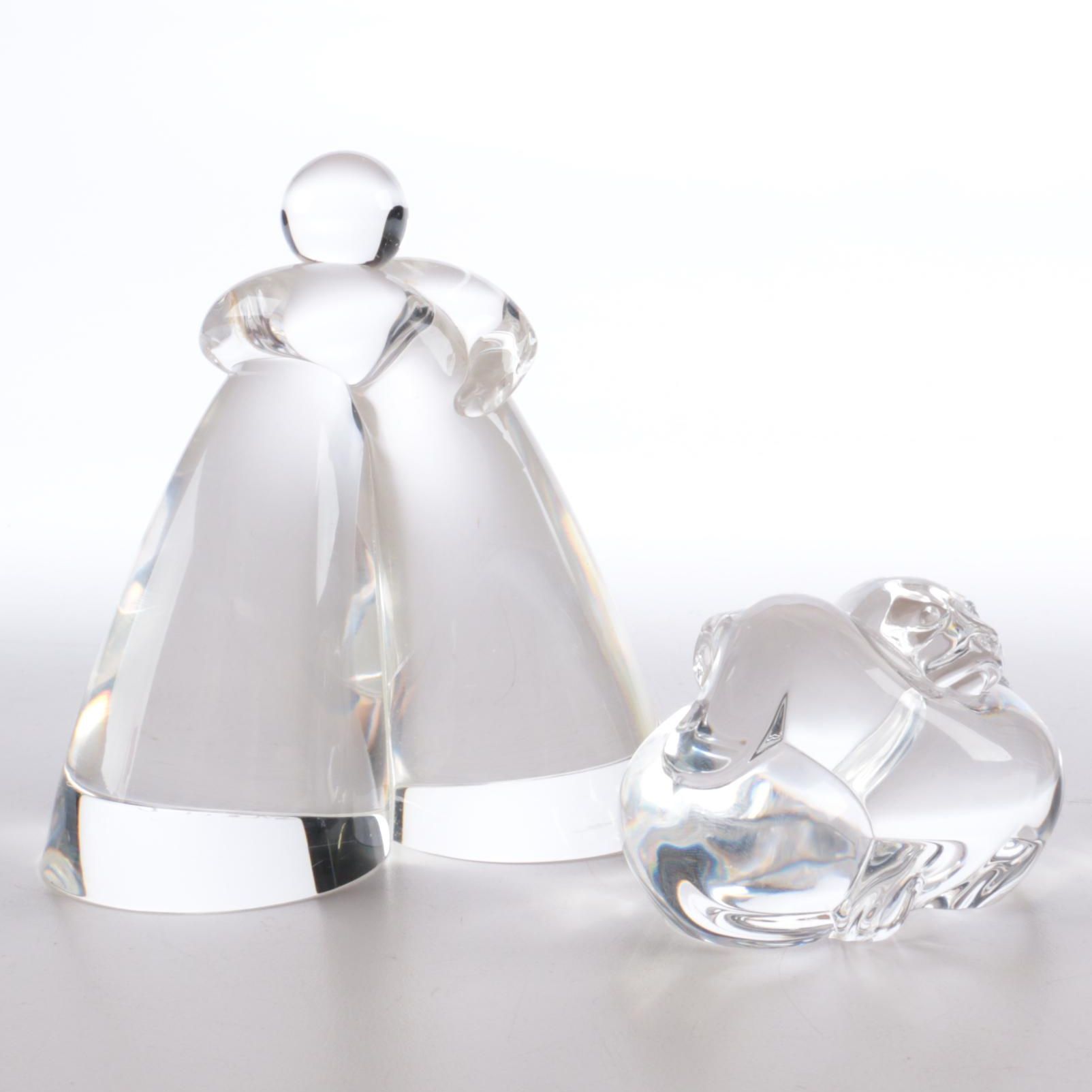 Stuben "Love" Figurine and "Puppy Love" Hand Cooler