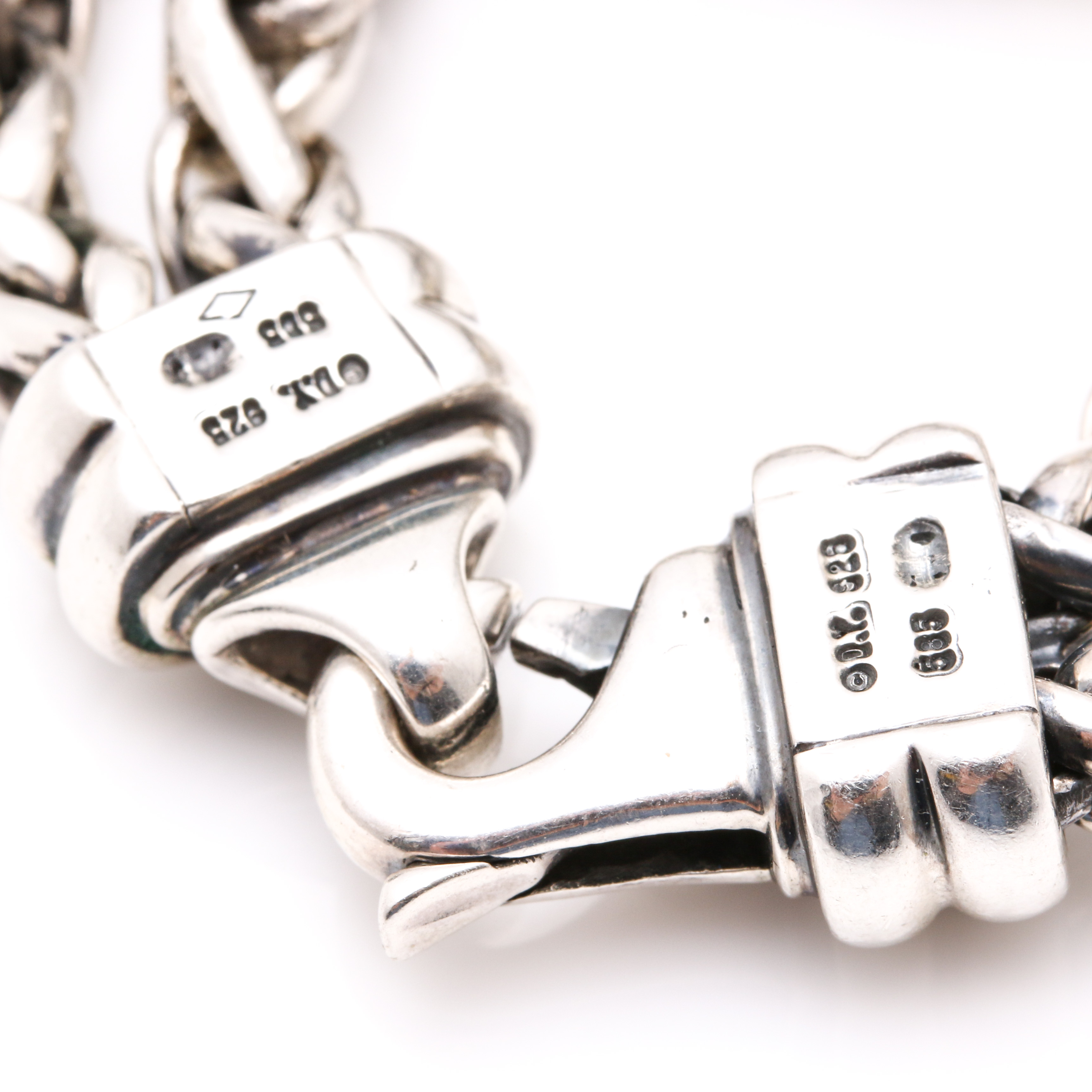 David Yurman Sterling Silver and 14K Yellow Gold Chalcedony Bracelet