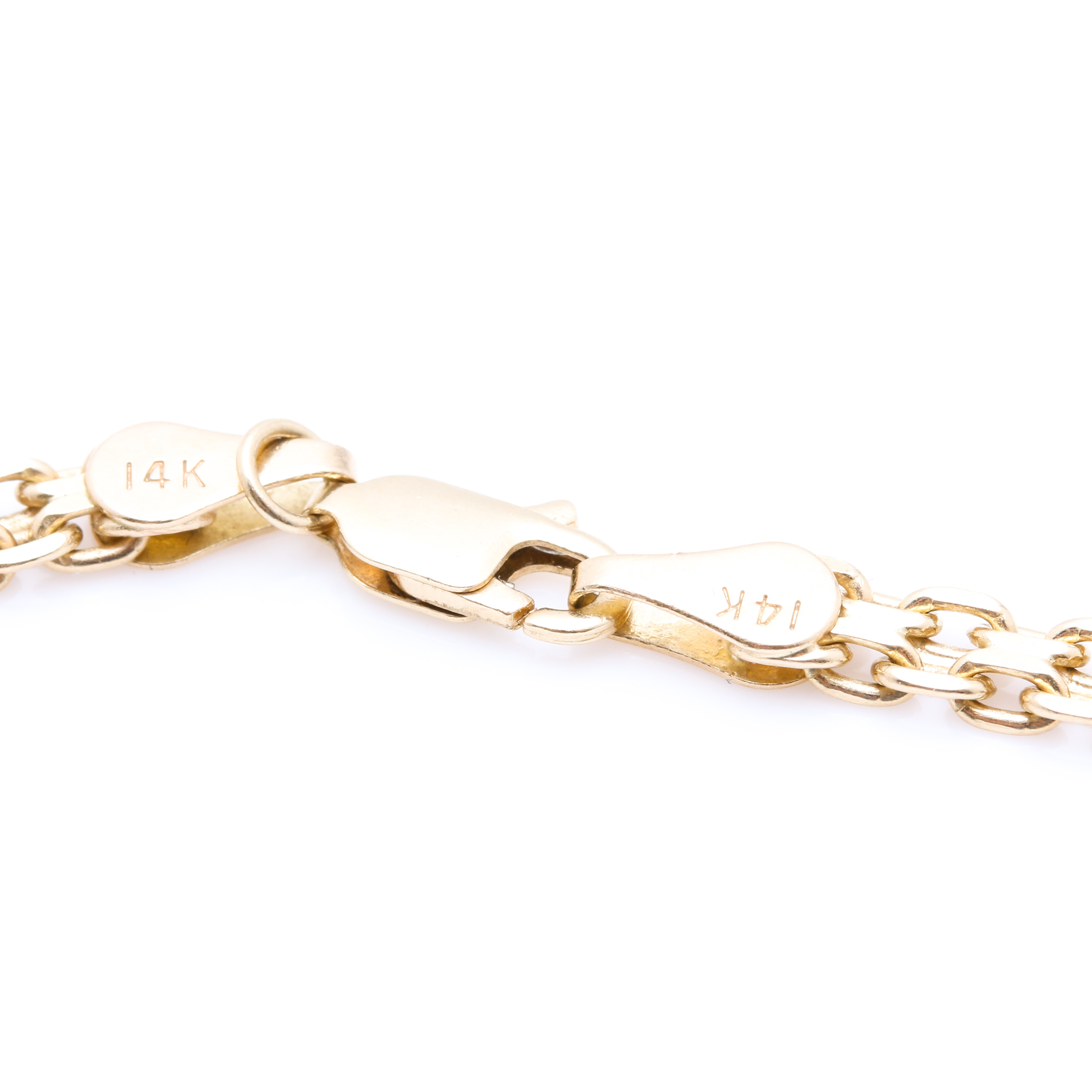 14K White and Yellow Gold 1.77 CTW Sapphire and 1.47 CTW Diamond Necklace