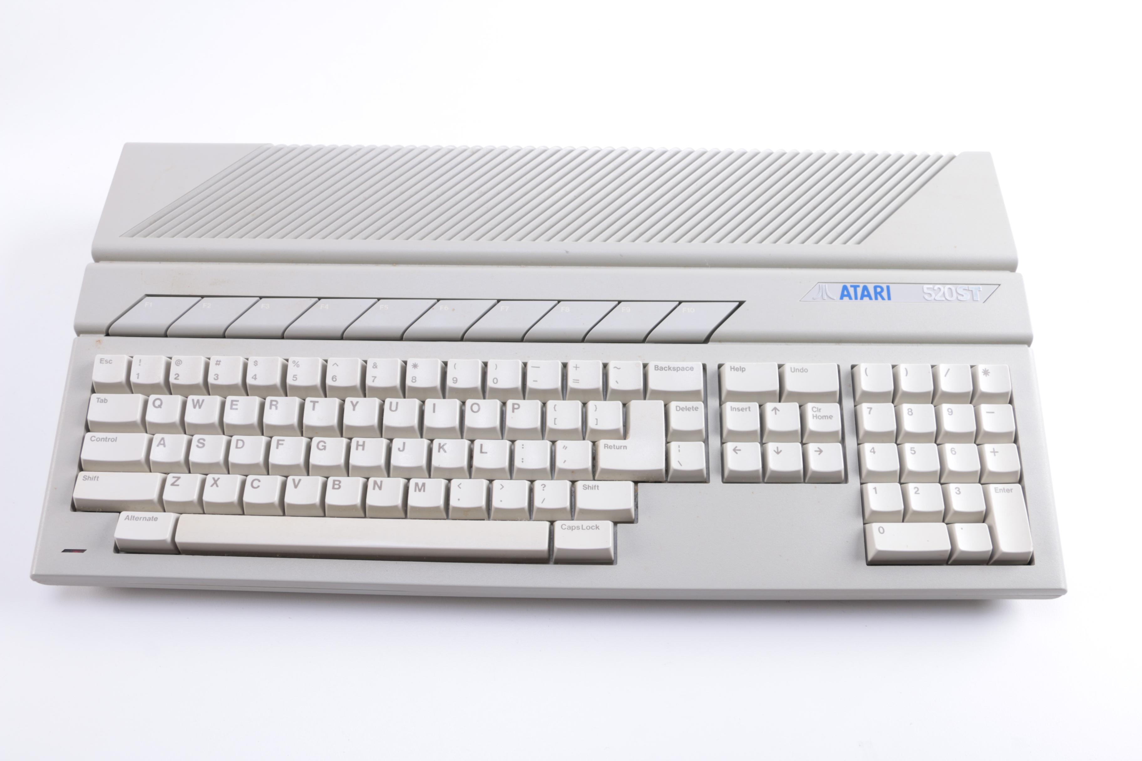 Atari 520ST with Monitor, Manuals, and Other Accessories