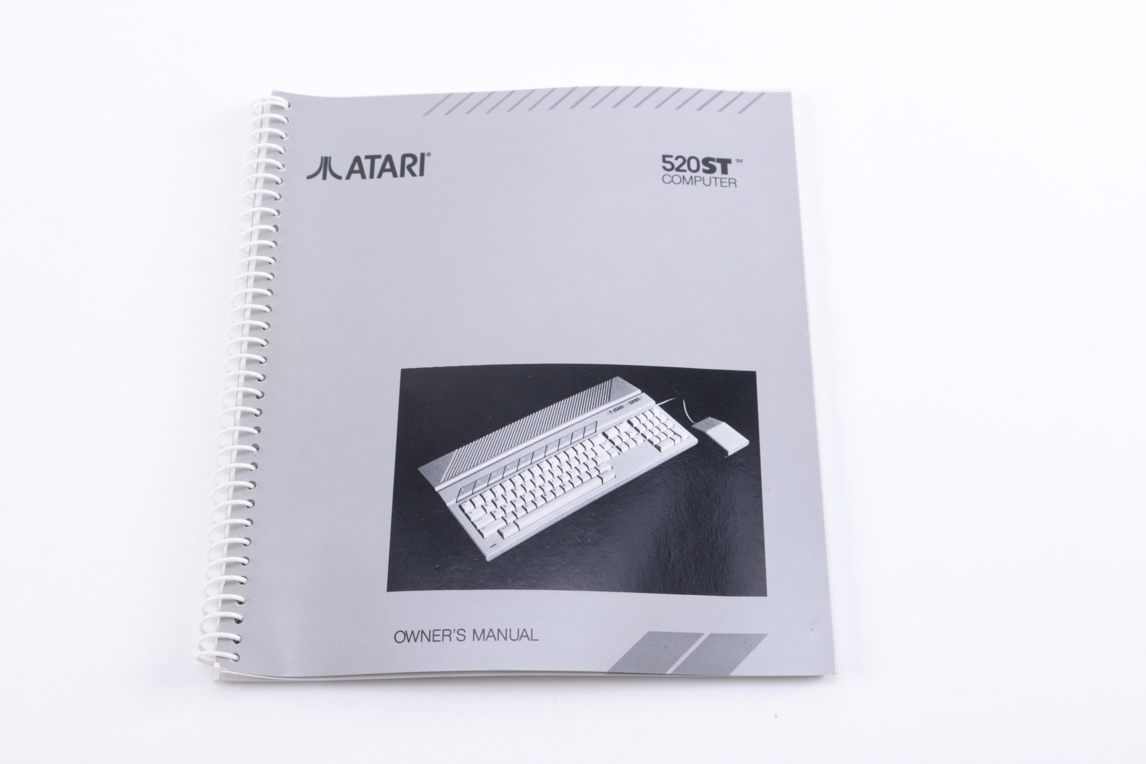 Atari 520ST with Monitor, Manuals, and Other Accessories