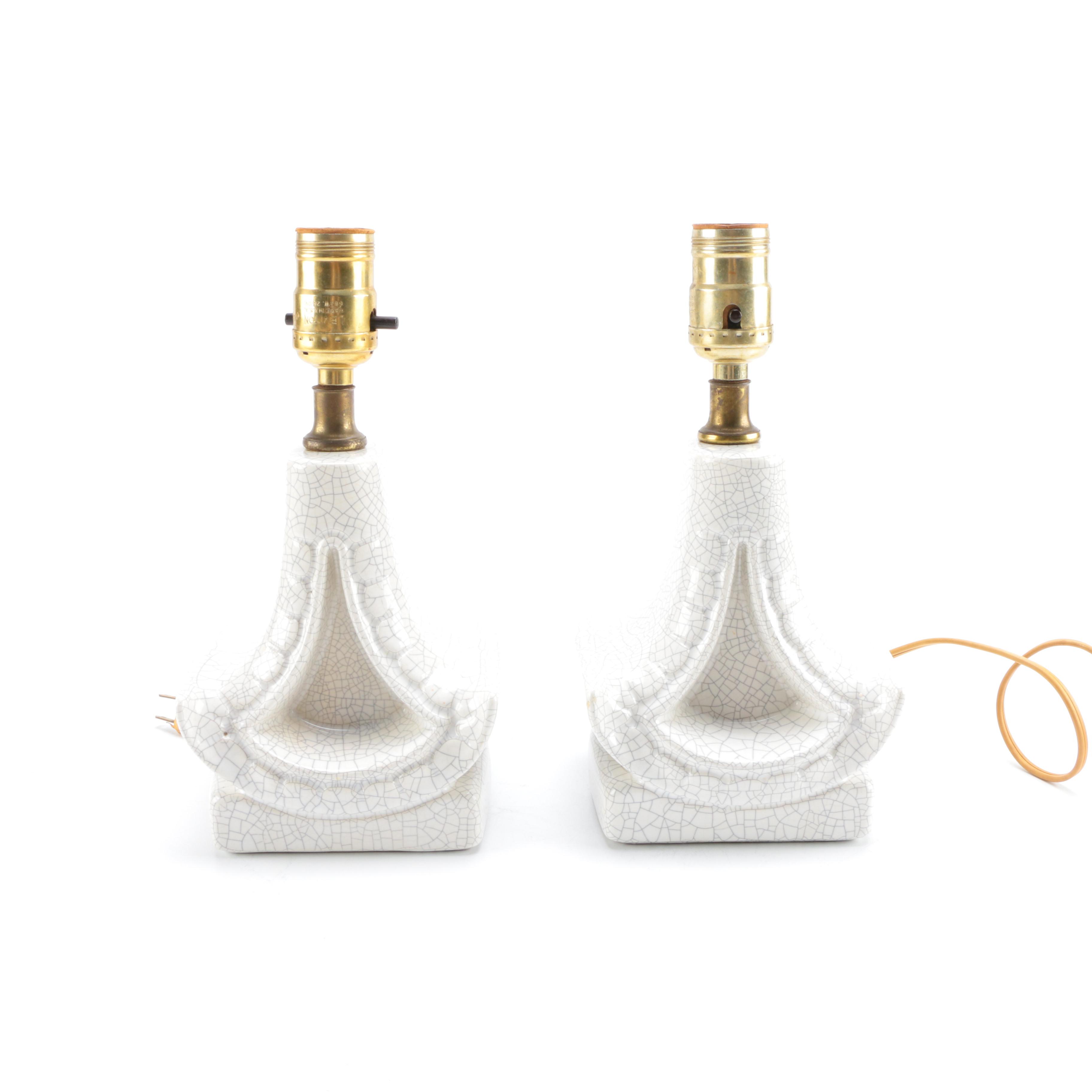 Pair of Mid-Century Vintage Ceramic Lamps