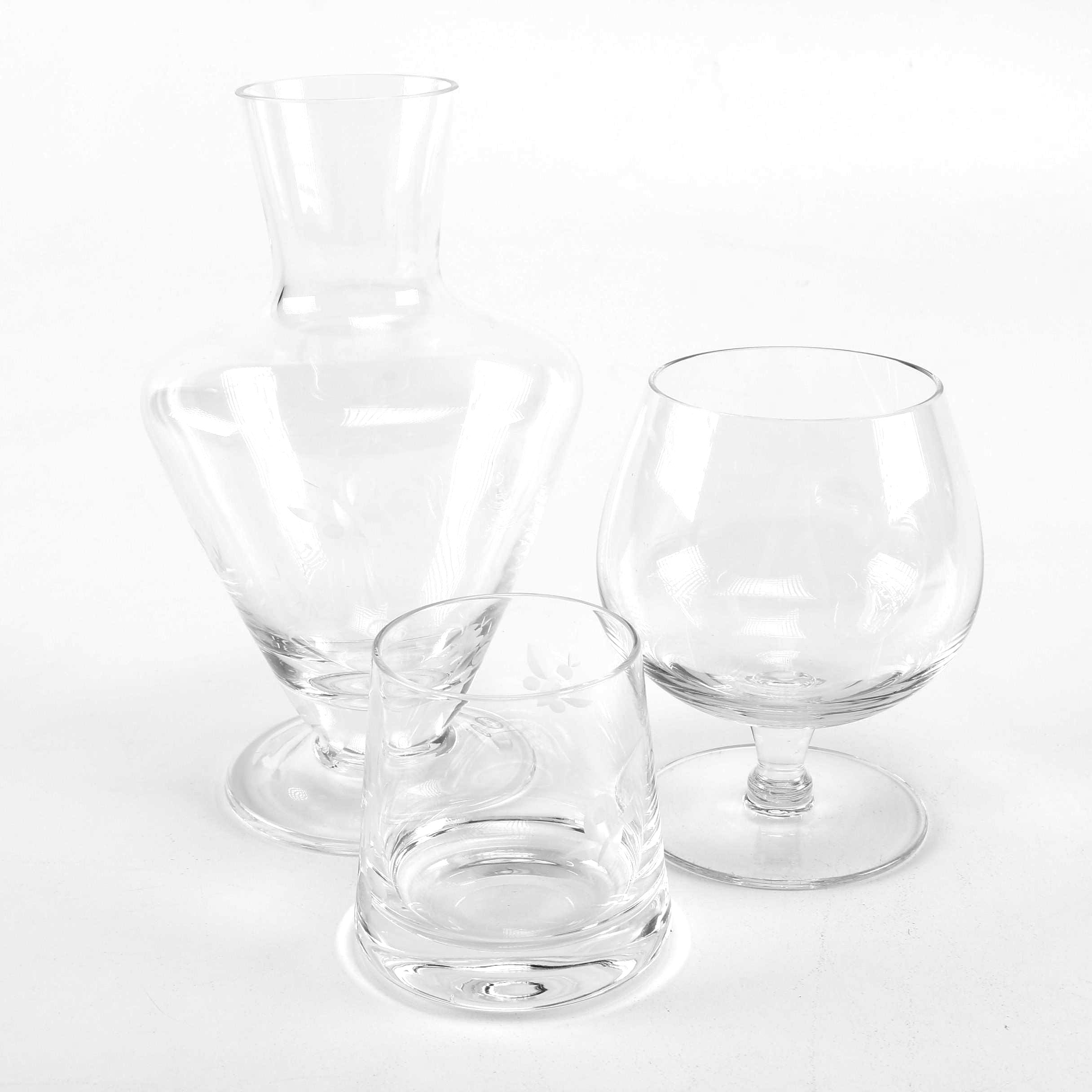 Hungarian Crystal Carafe and Brandy Snifter