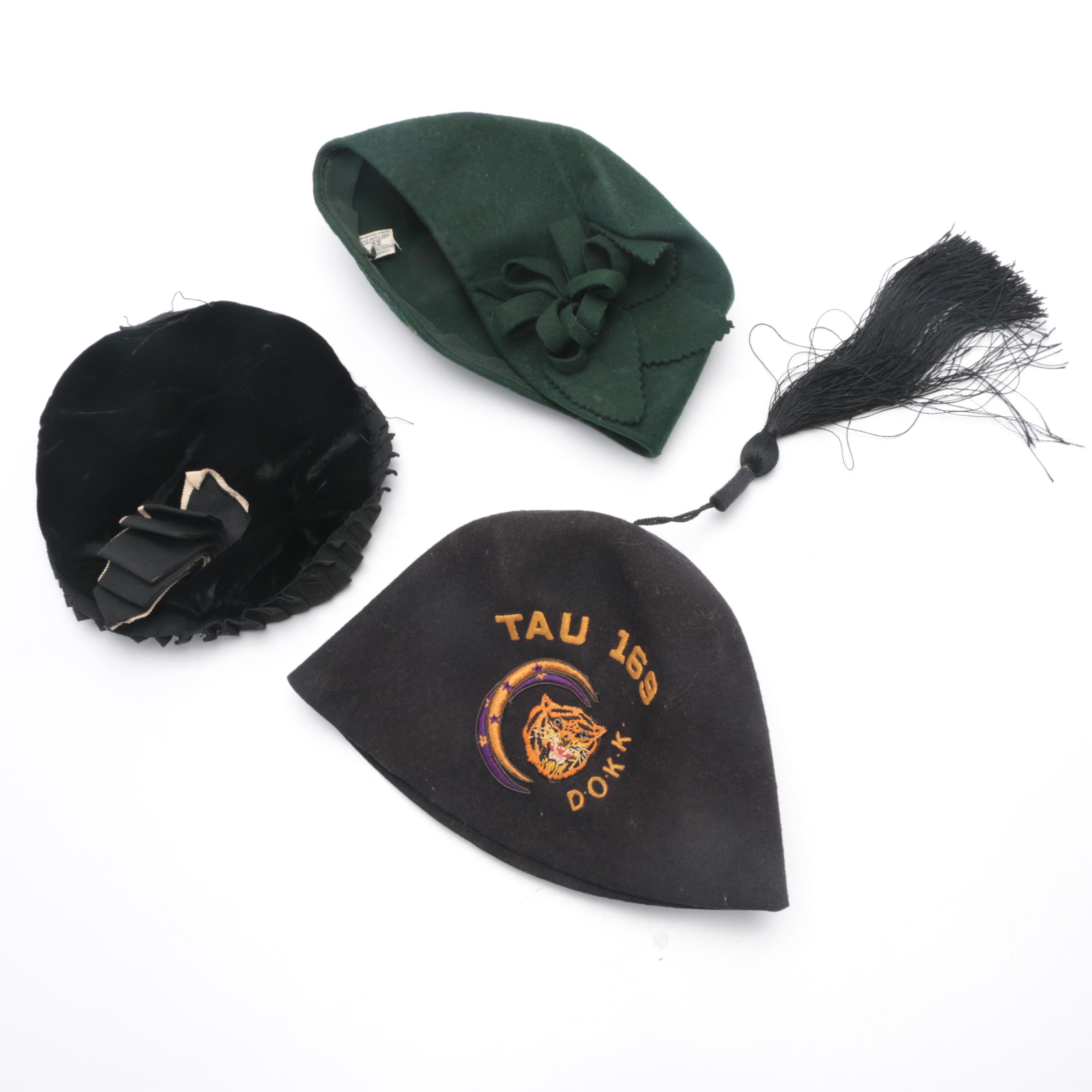 Vintage Hats Including Shriner's