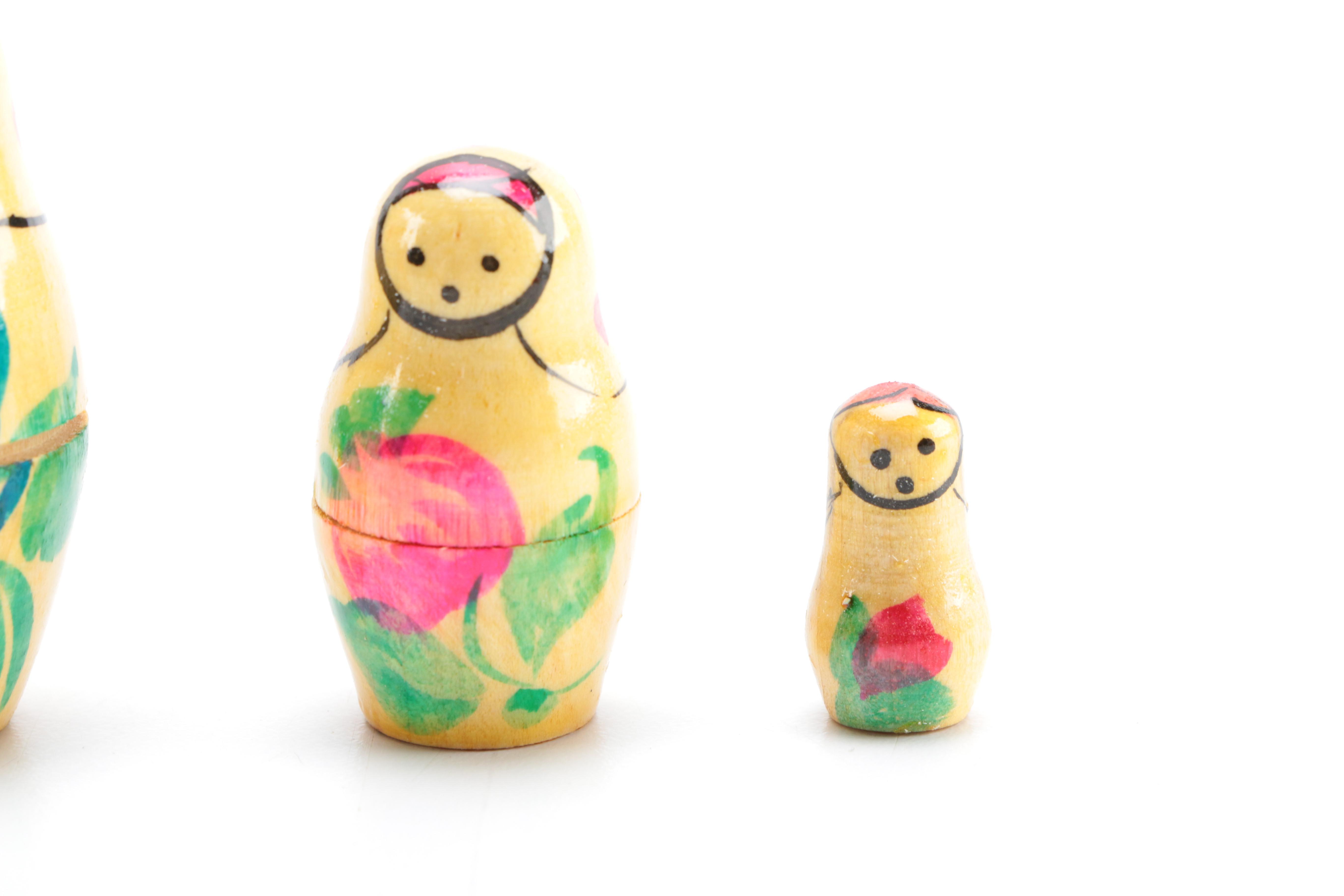 Four Sets of Metryoshka Russian Nesting Dolls