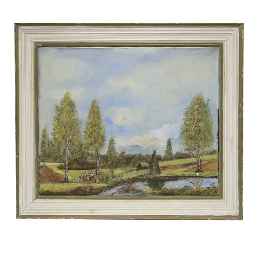 M. Slotnick Painting of a Landscape