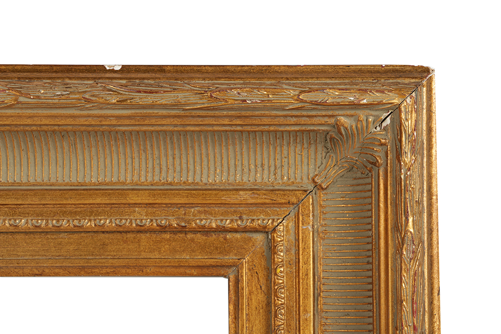 Vintage Gold Tone Wood and Gesso Frame