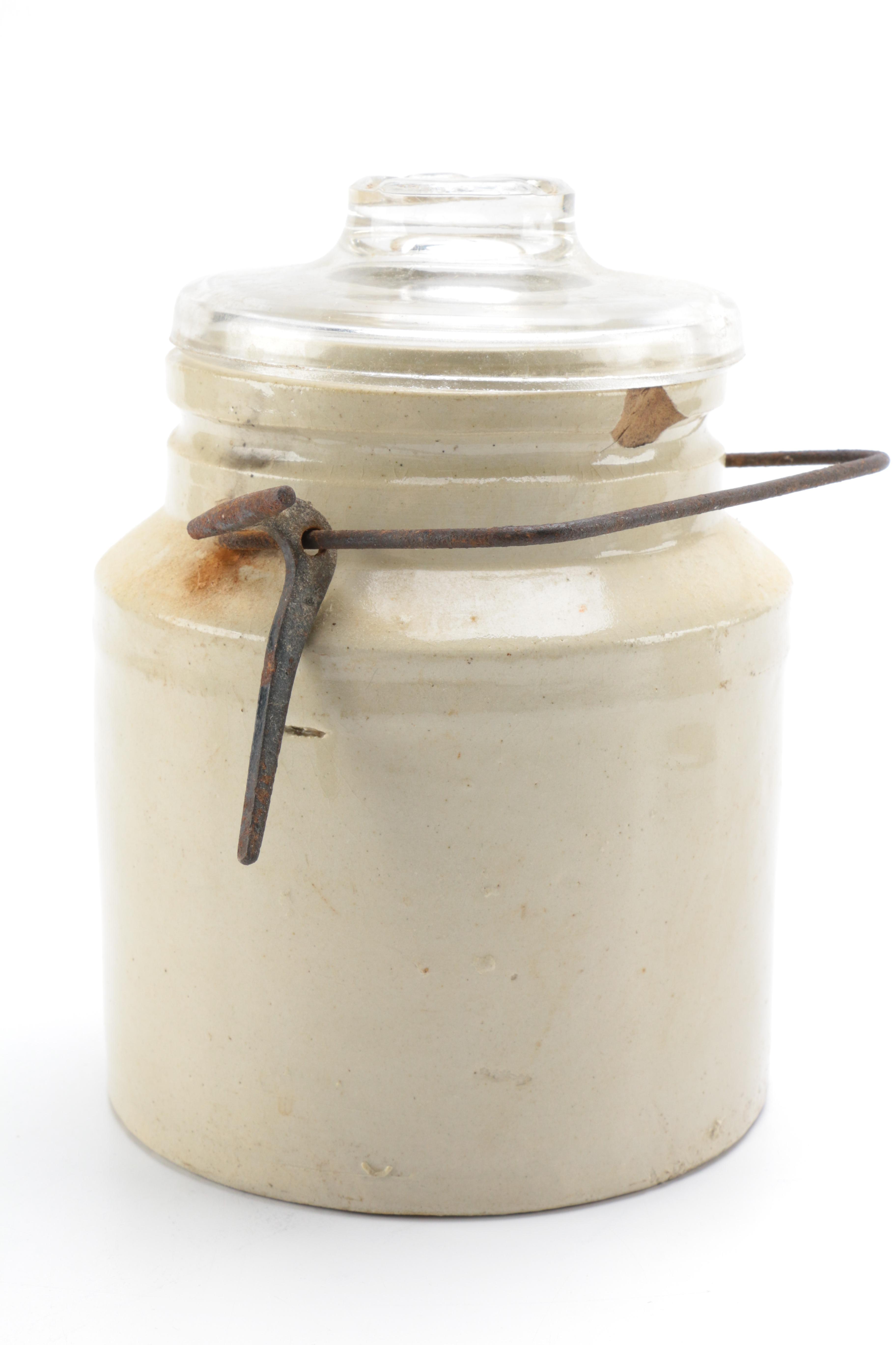 Assortment of Vintage Stoneware Containers