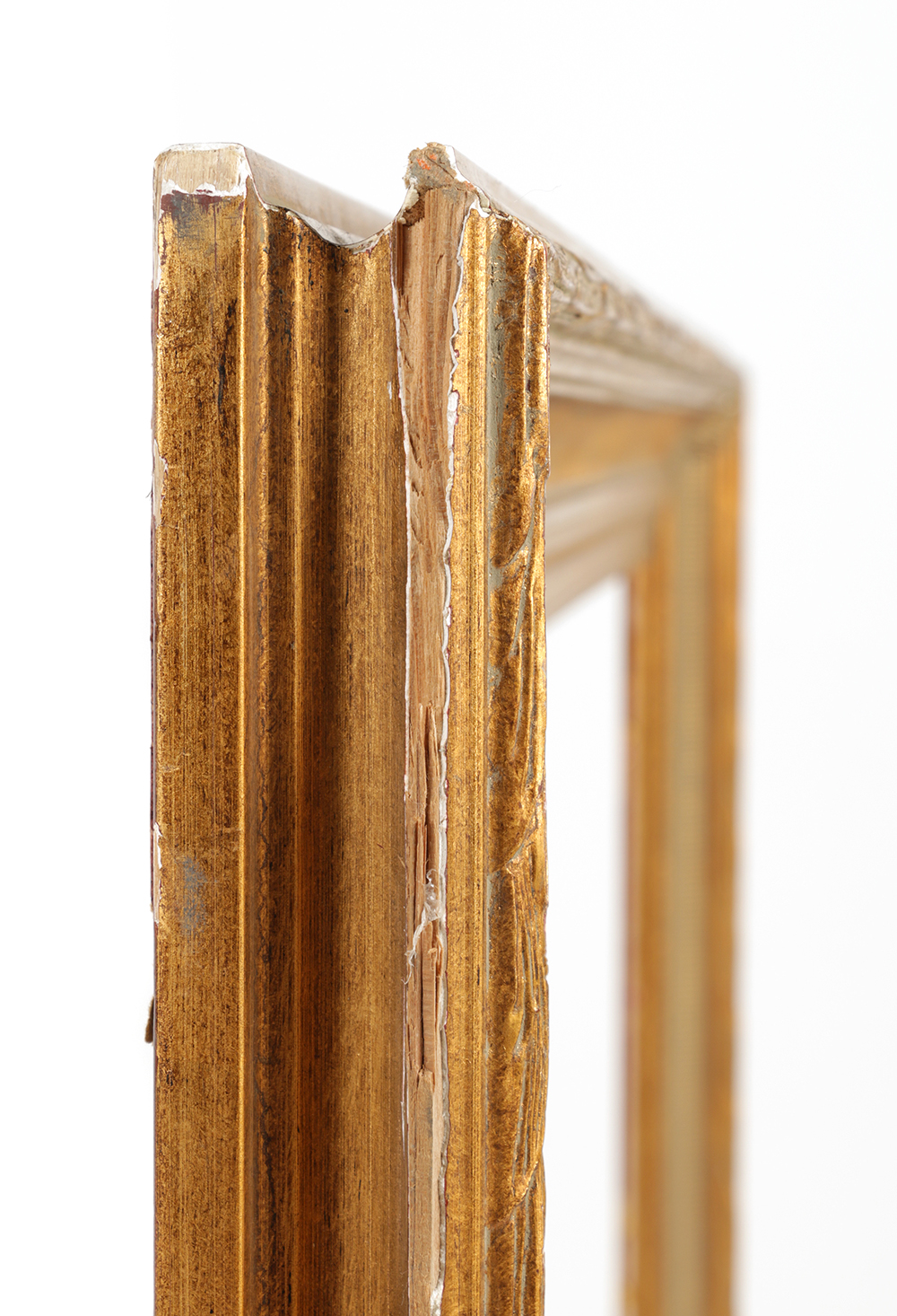 Vintage Gold Tone Wood and Gesso Frame