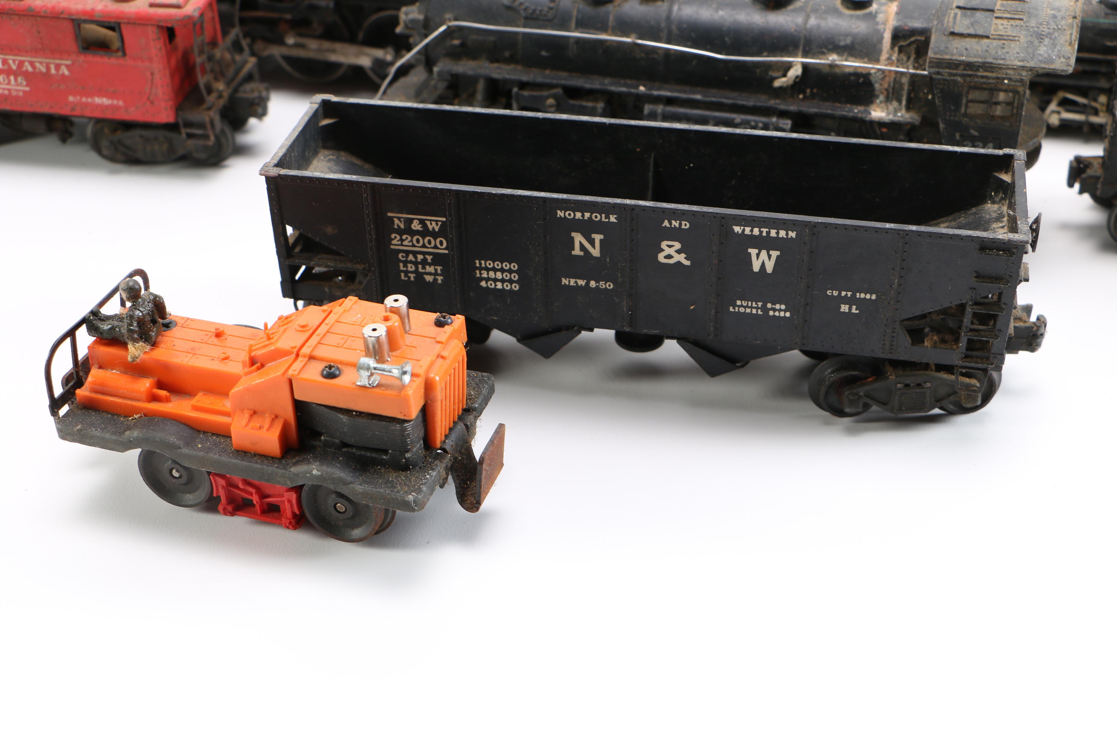 Assortment of Train Cars Including Pre-War Lionel