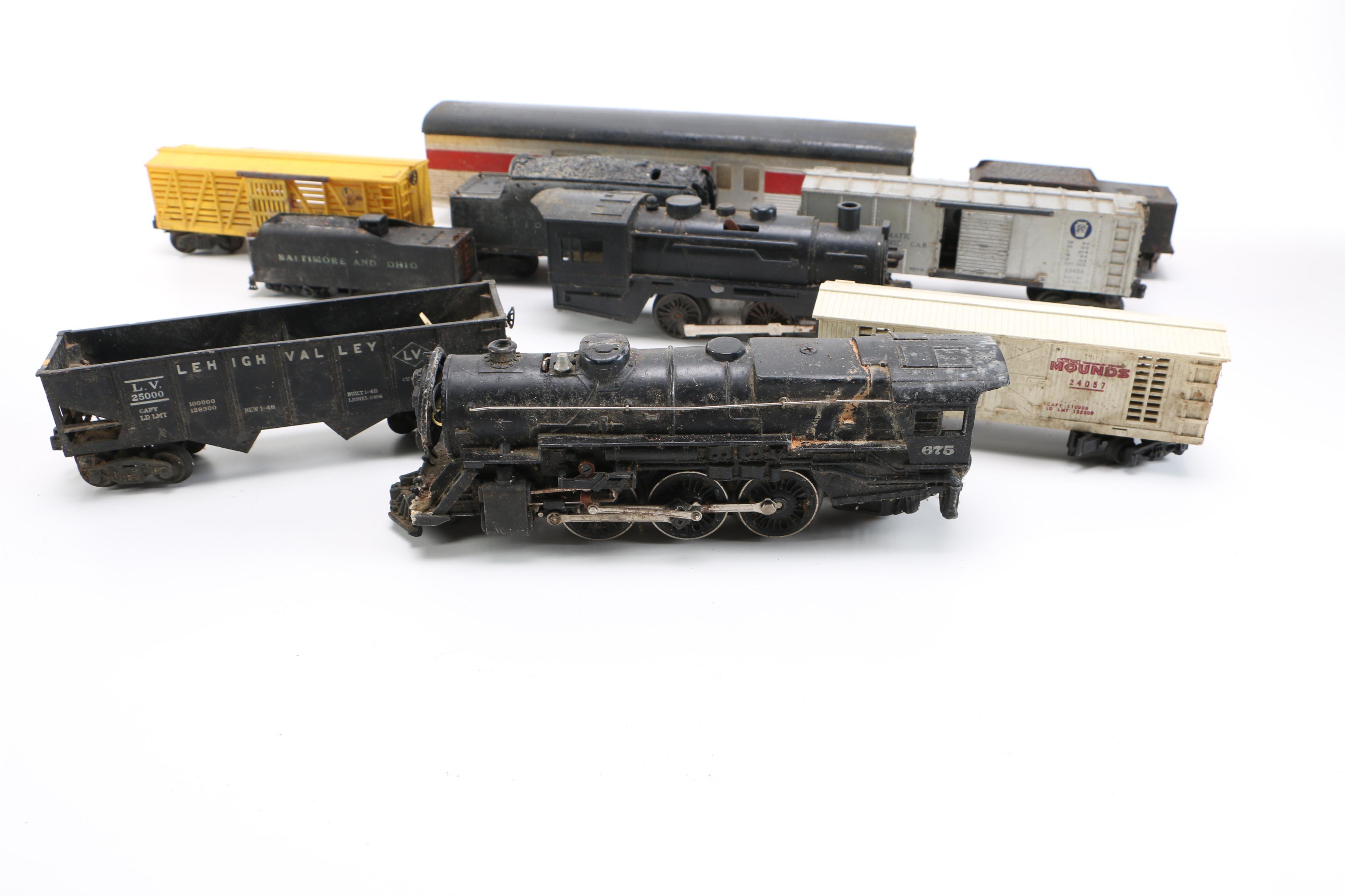 Assortment of Train Cars Including Pre-War Lionel