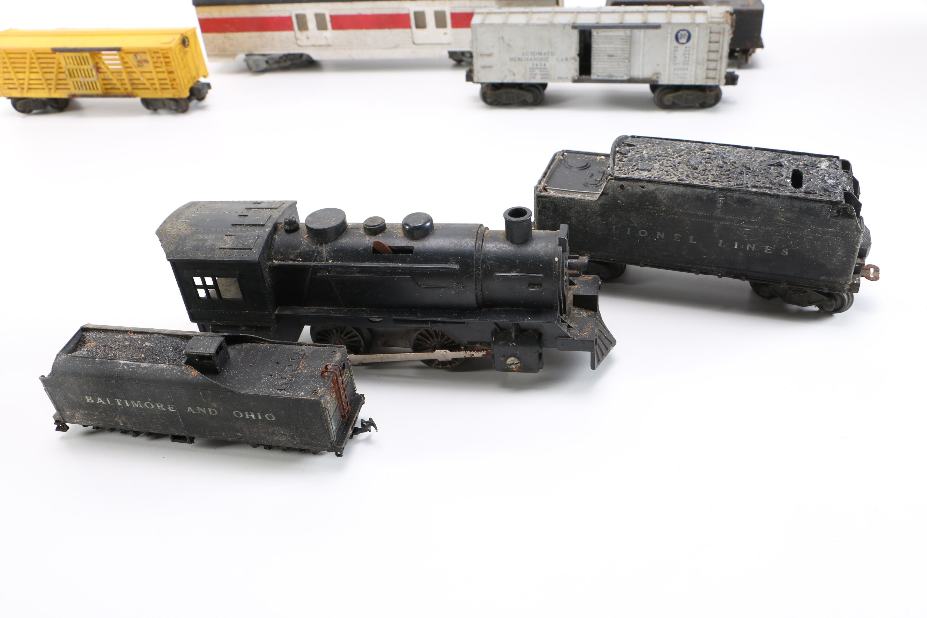 Assortment of Train Cars Including Pre-War Lionel